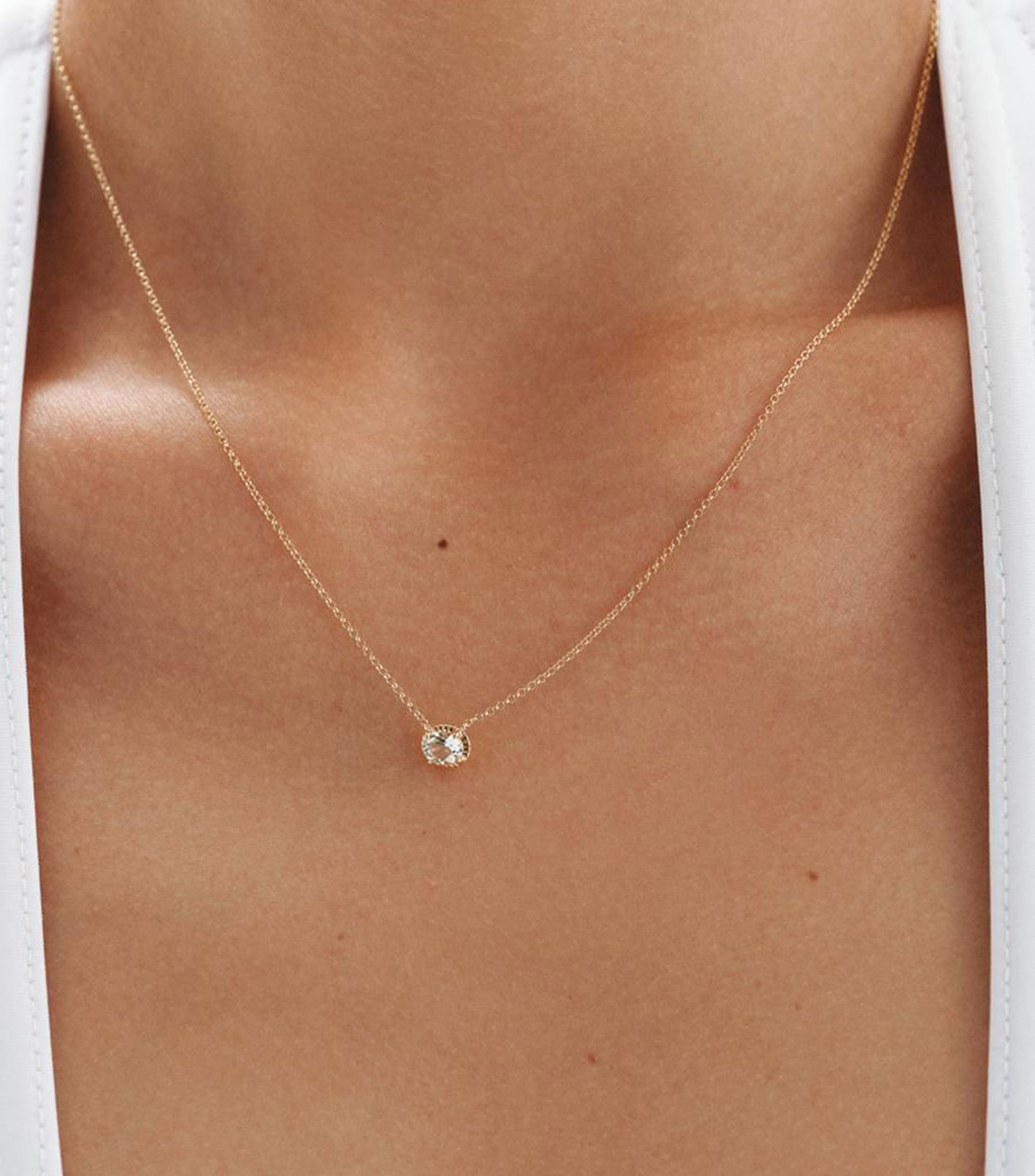 Collar en plata .925 con piedra Mujer