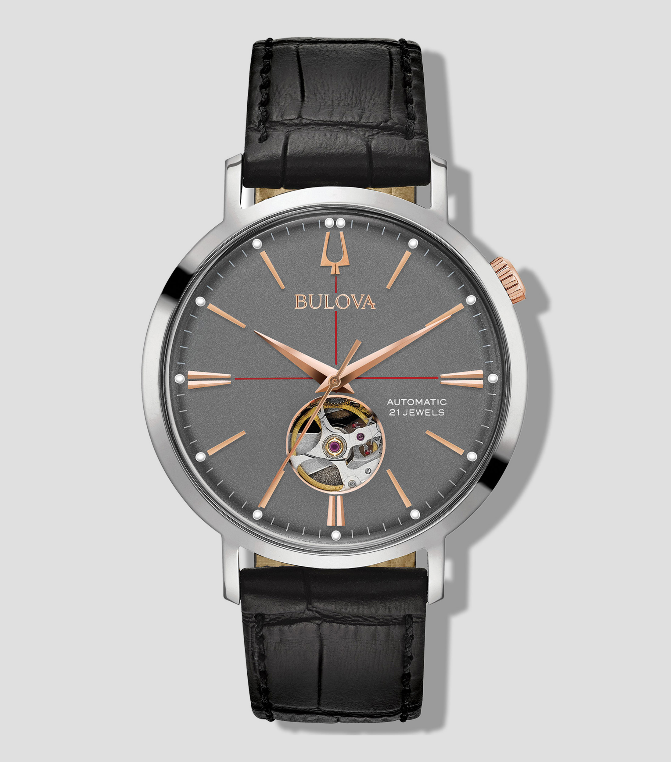 Reloj para Hombre AeroJet Casual, Plateado, Negro