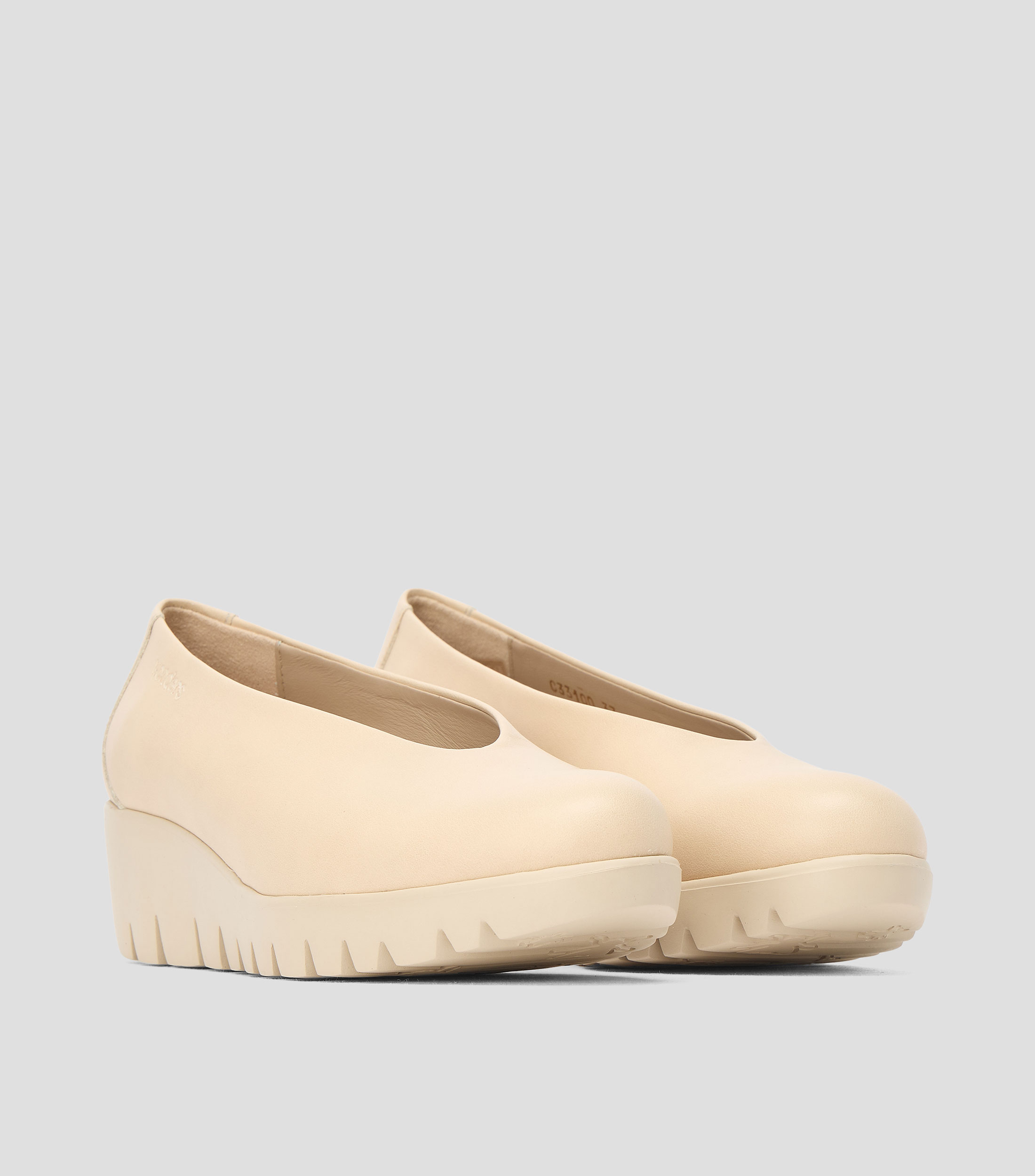 Zapatos casuales con plataforma en piel Mujer