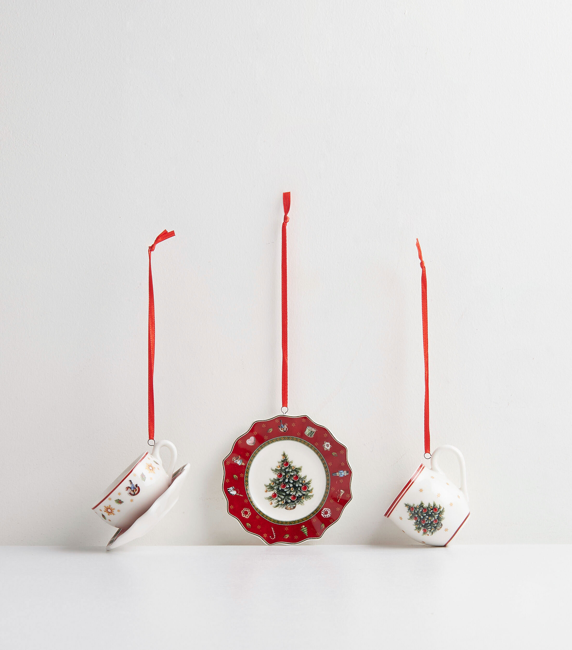 Set 3 adornos navideños Toy's Delight en porcelana