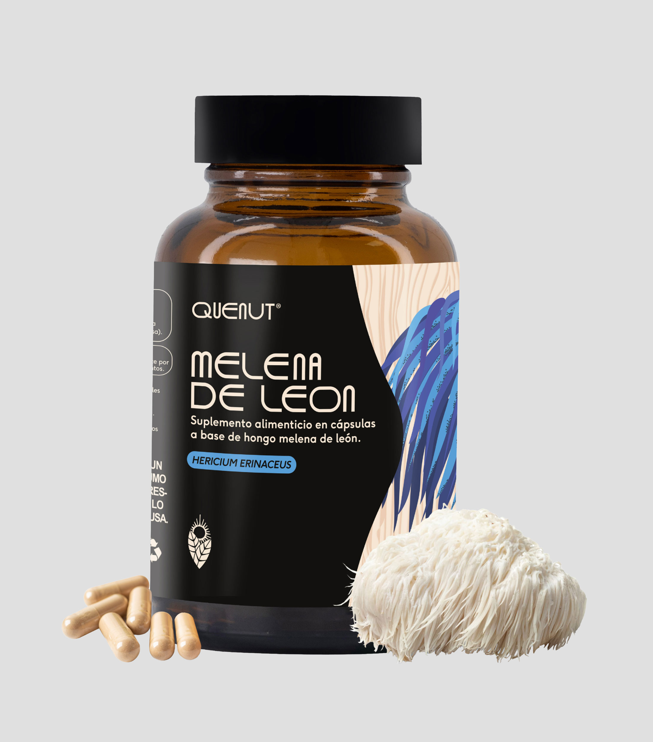 Suplemento alimenticio en cápsulas Melena de León, 33 gr