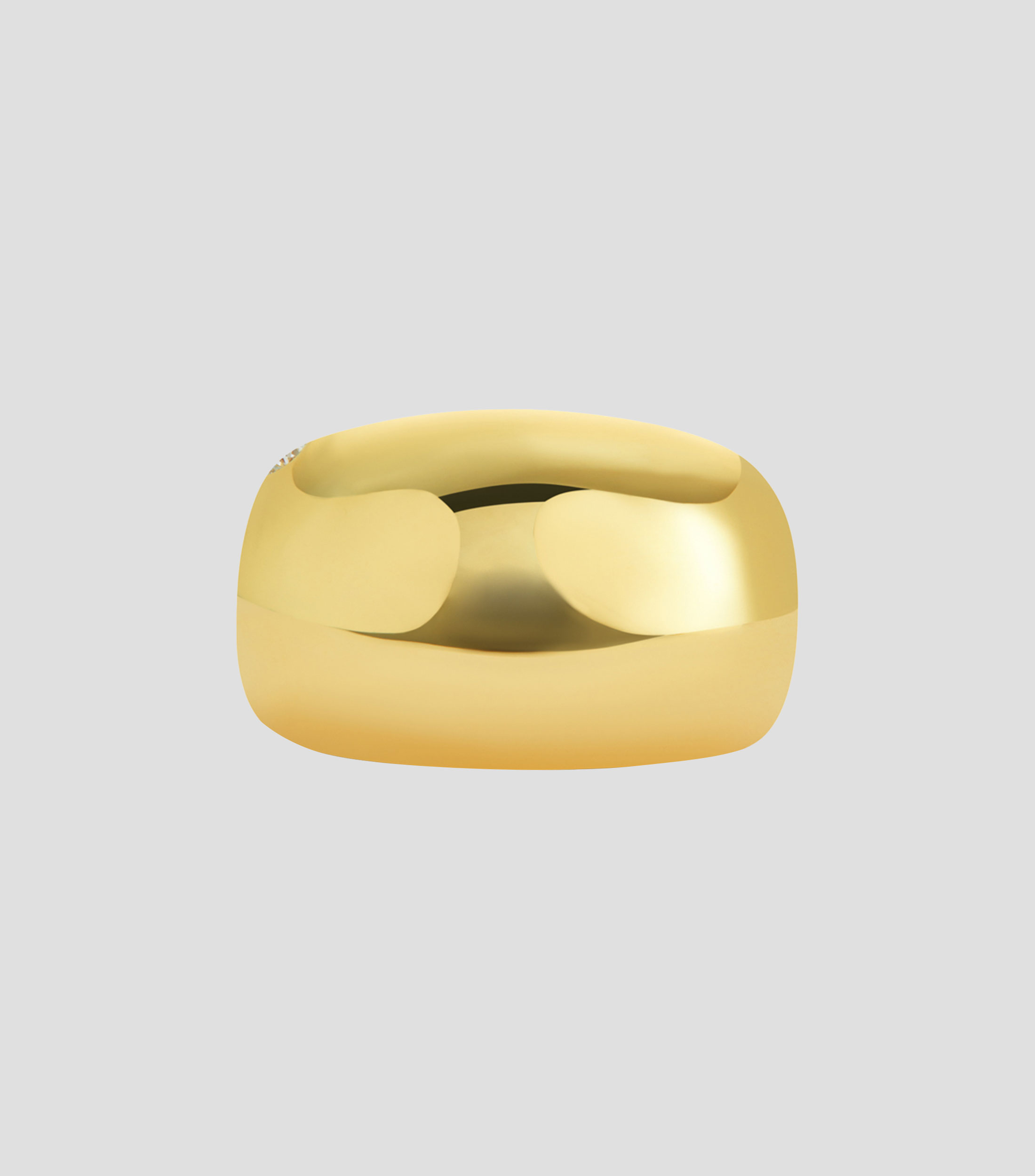 Anillo en oro amarillo de 18 kilates Suave con diamante Mujer