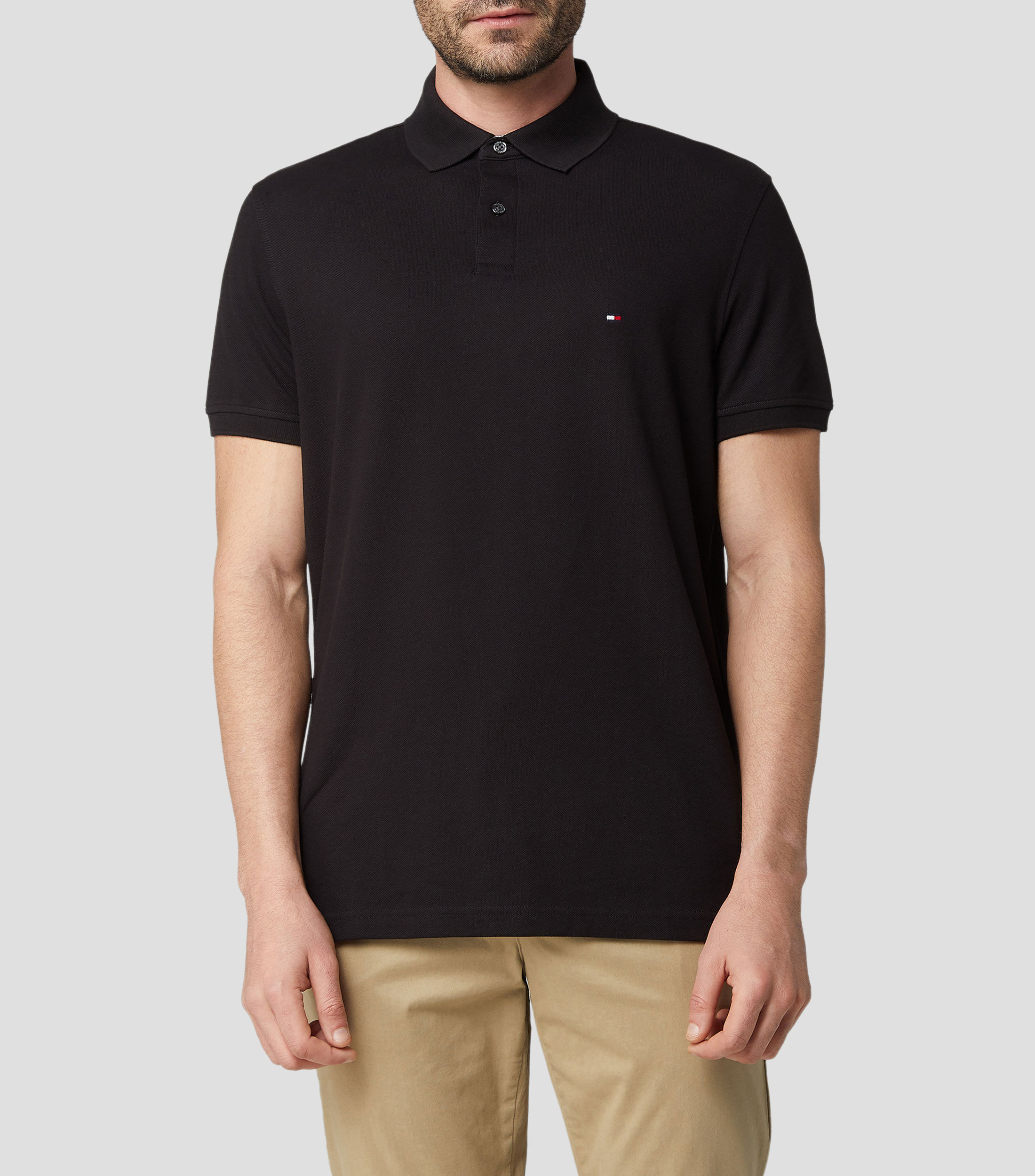 Playera tipo polo manga corta lisa Hombre