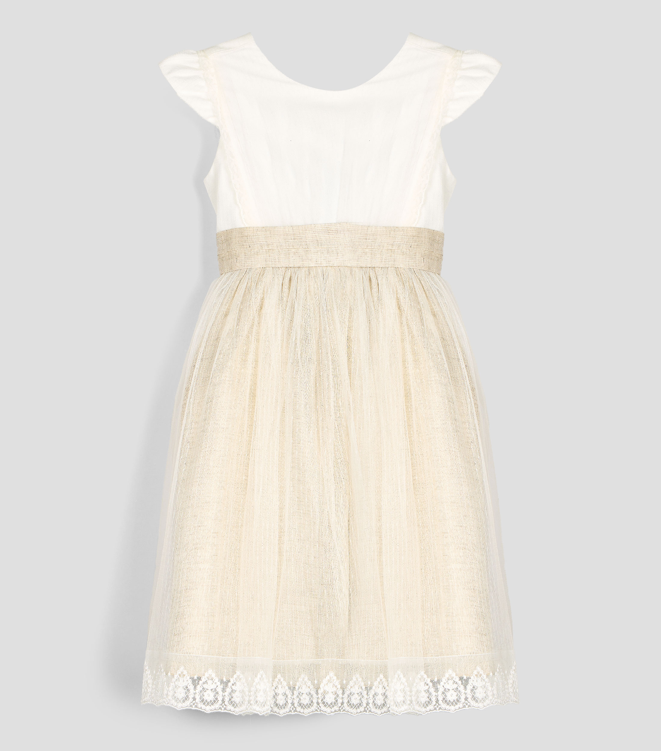 Vestido de ceremonia sólido Niña