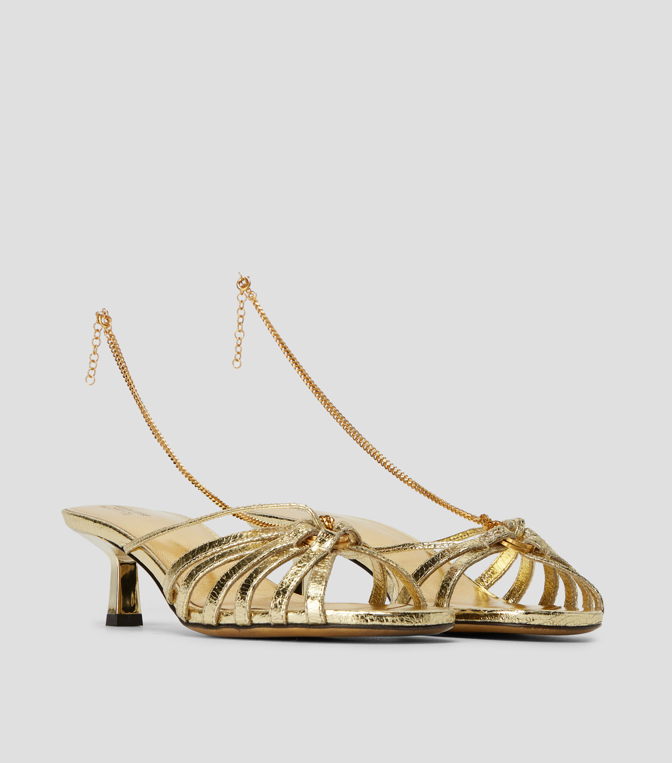 Sandalias Slip on con tacón bajo cuadrado Nico en piel Mujer