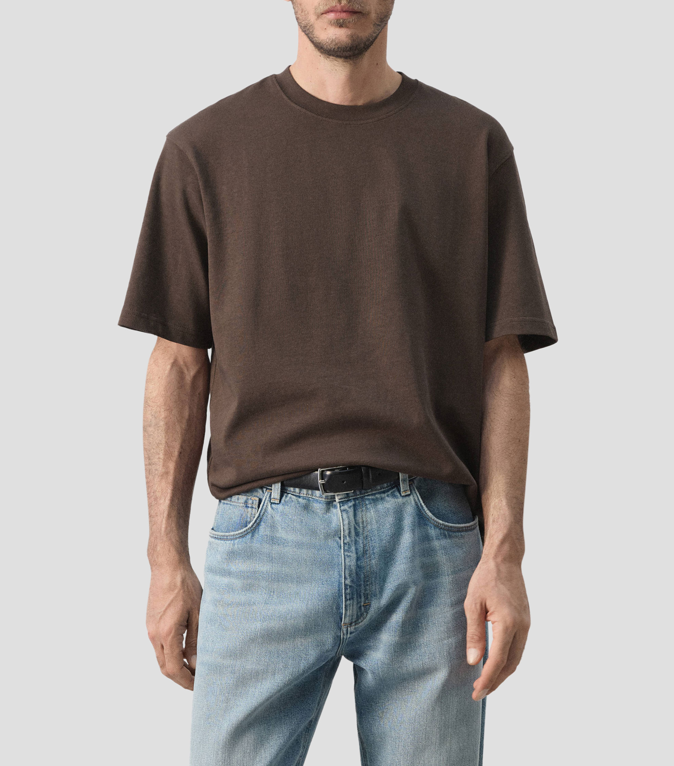 Playera cuello redondo manga corta lisa Hombre