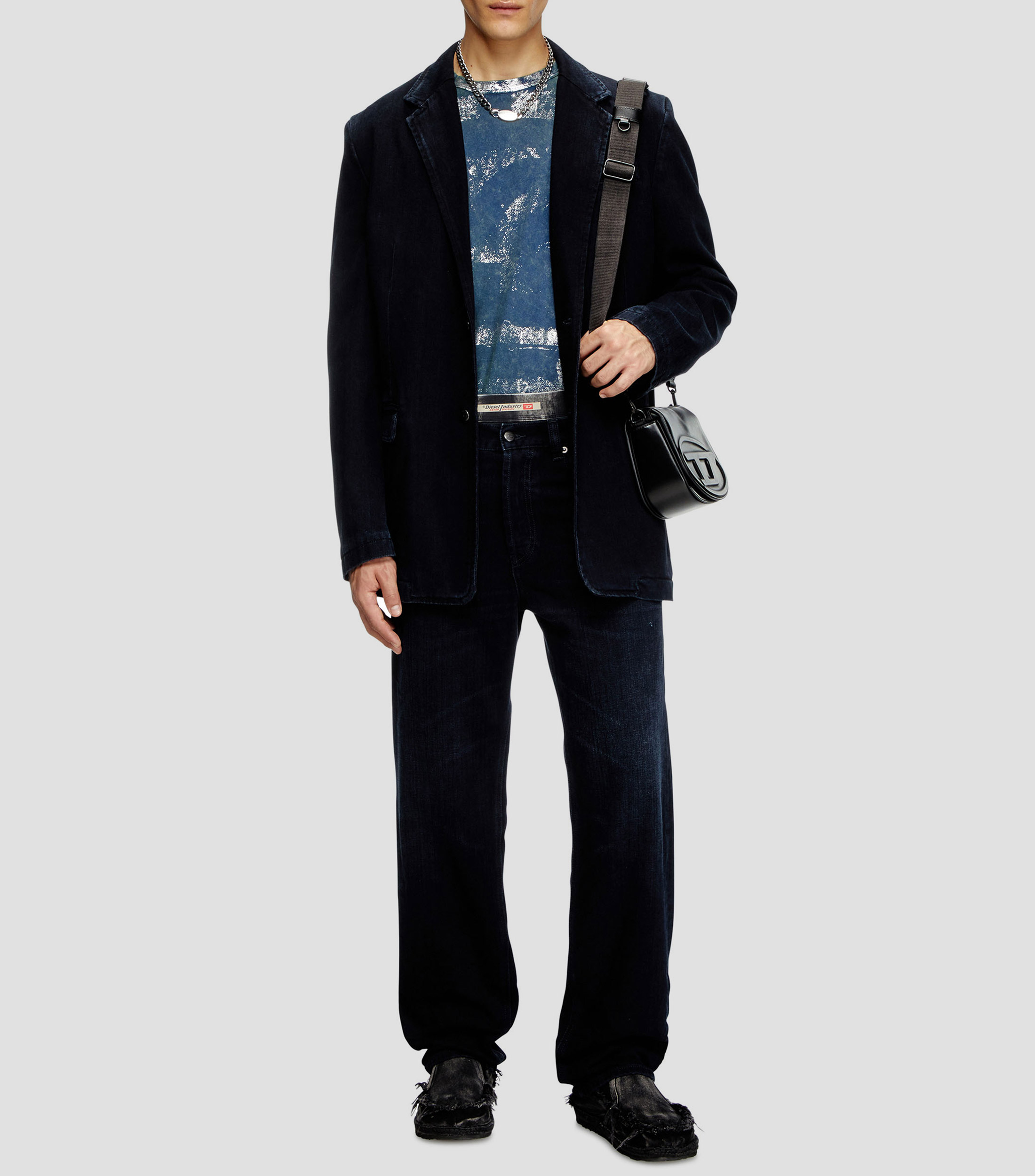 Bolso Crossbody en cuero italiano Hombre