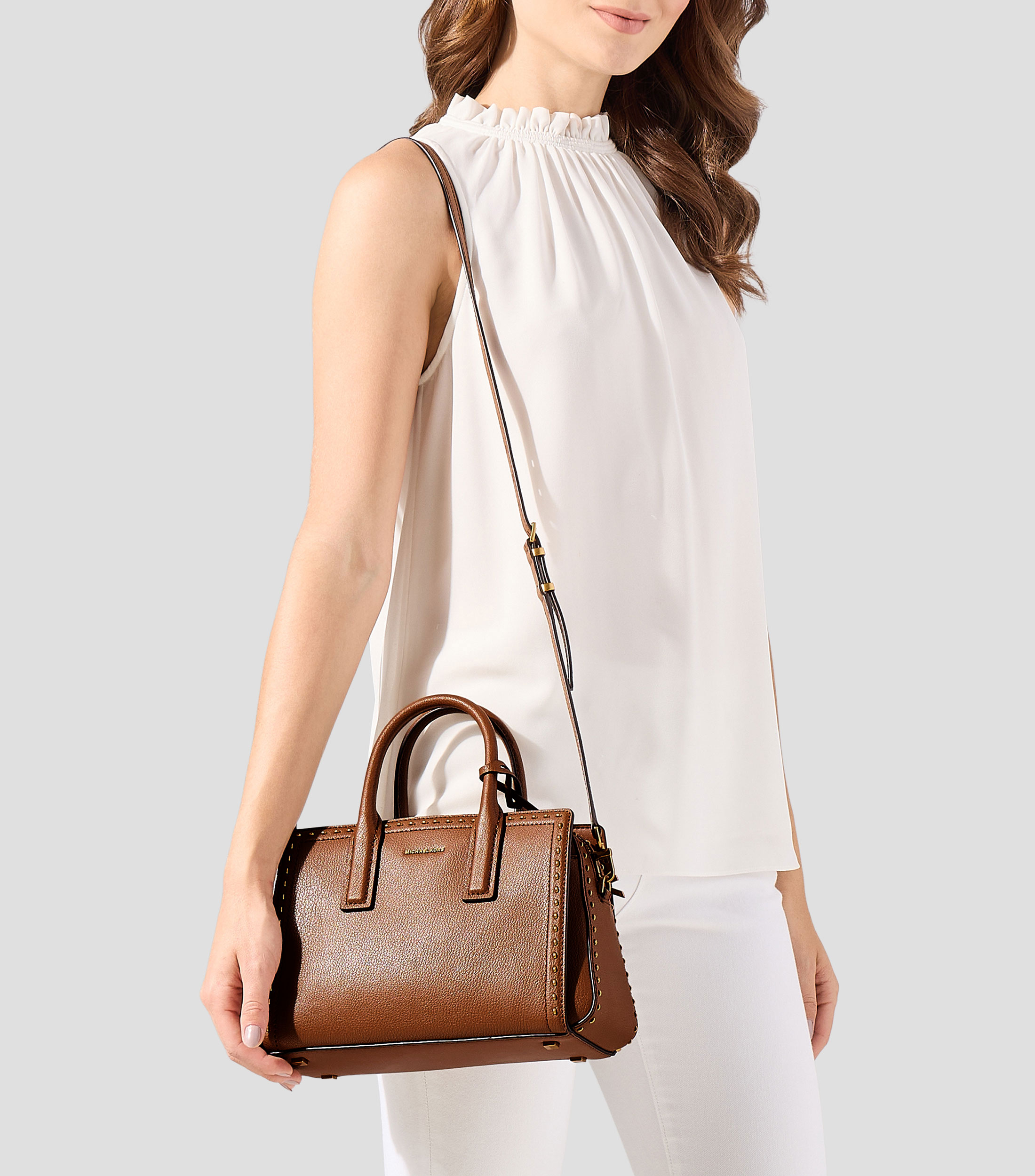Bolsa satchel en piel Laila lisa Mujer