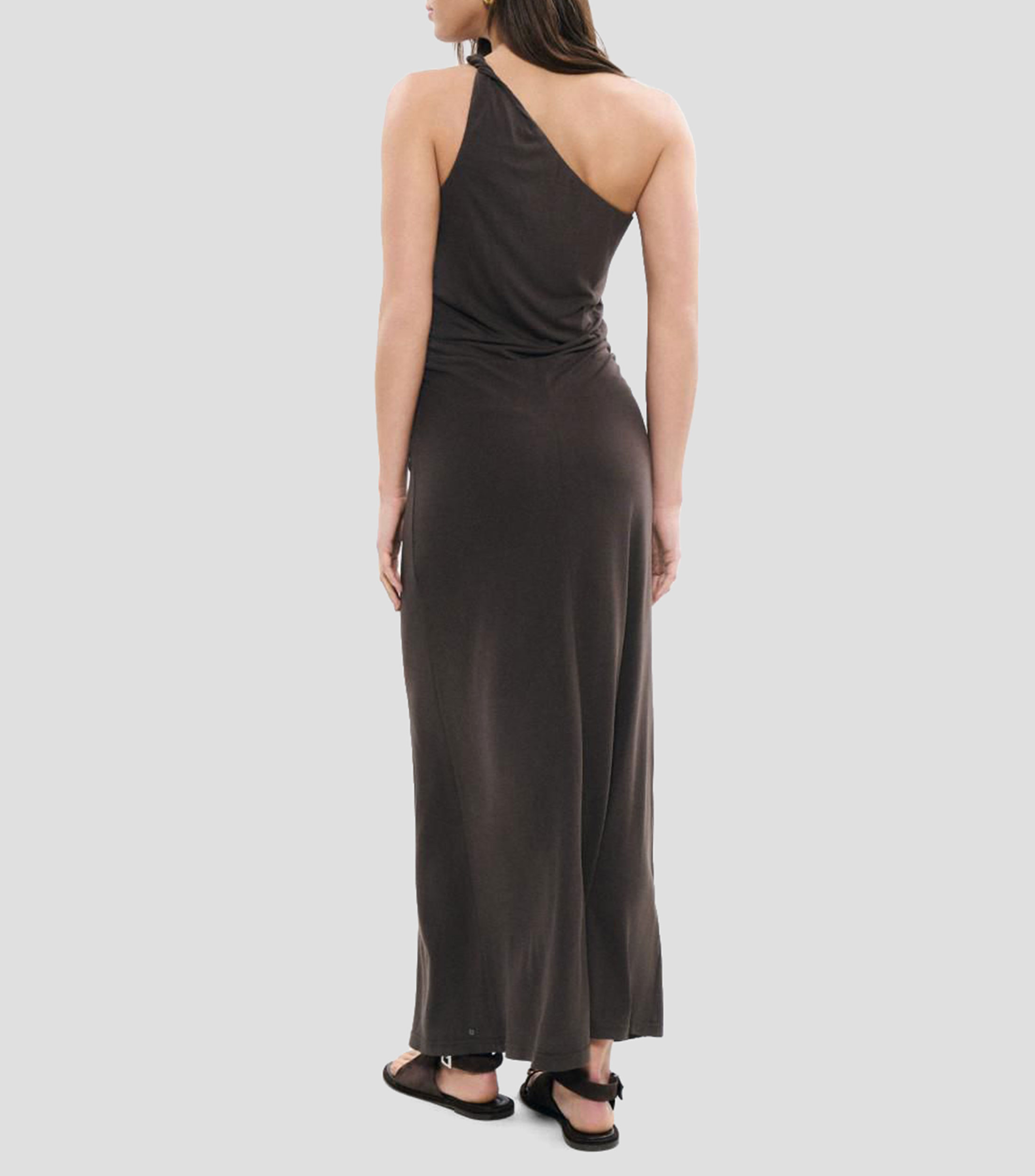 Vestido largo liso Mujer