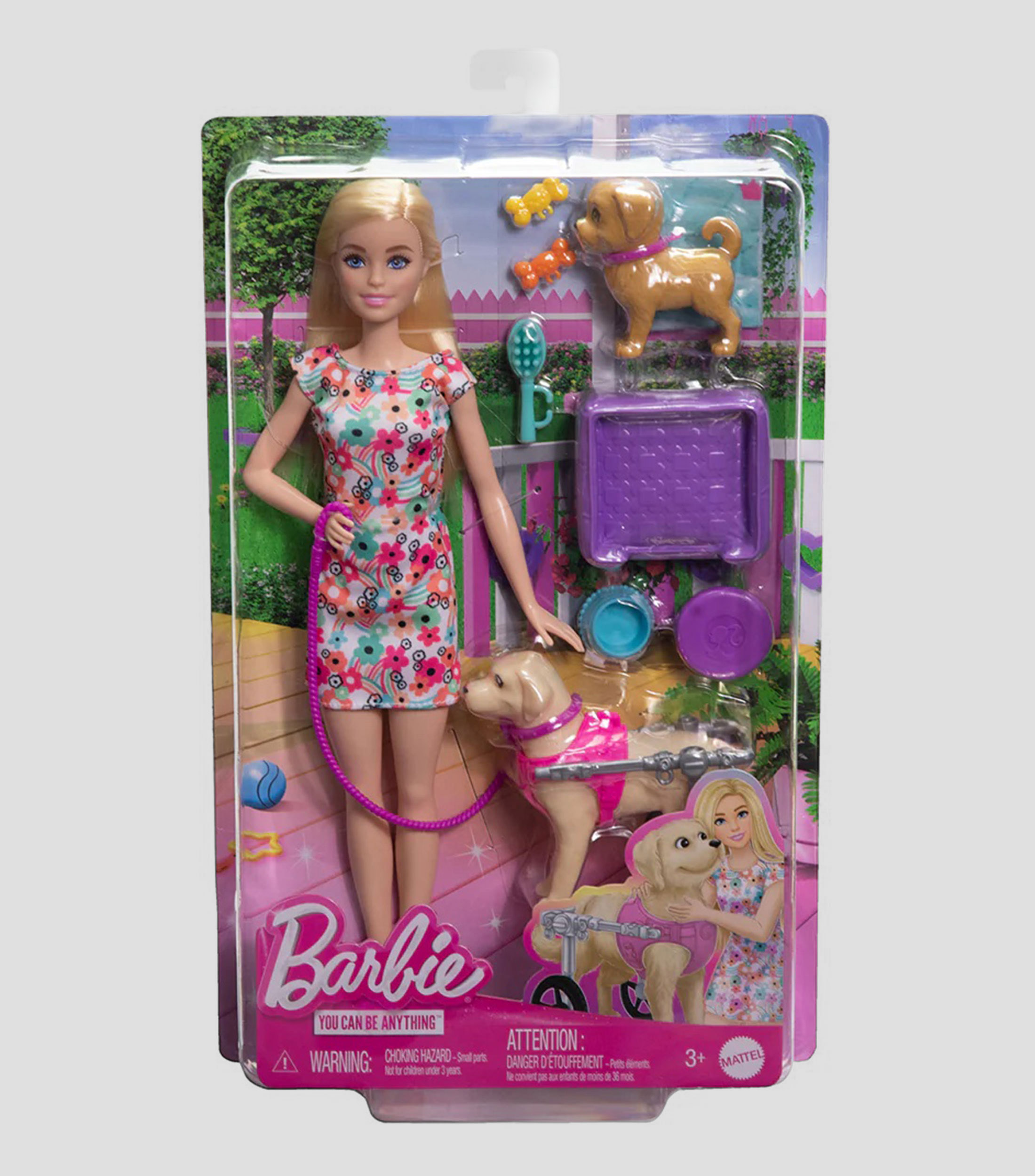 Barbie Paseadora de perro con silla de ruedas