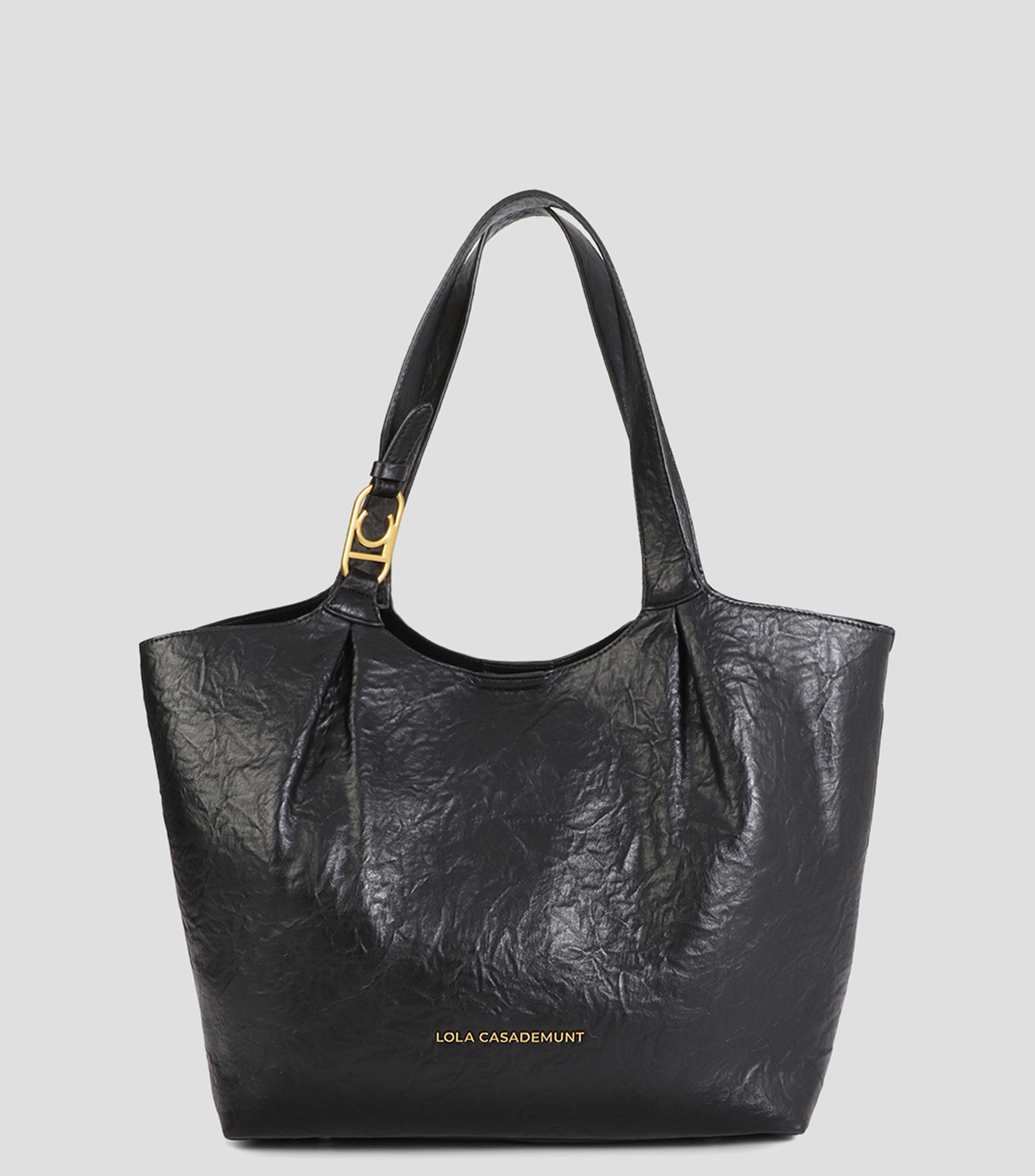 Bolsa tote negra lisa Mujer