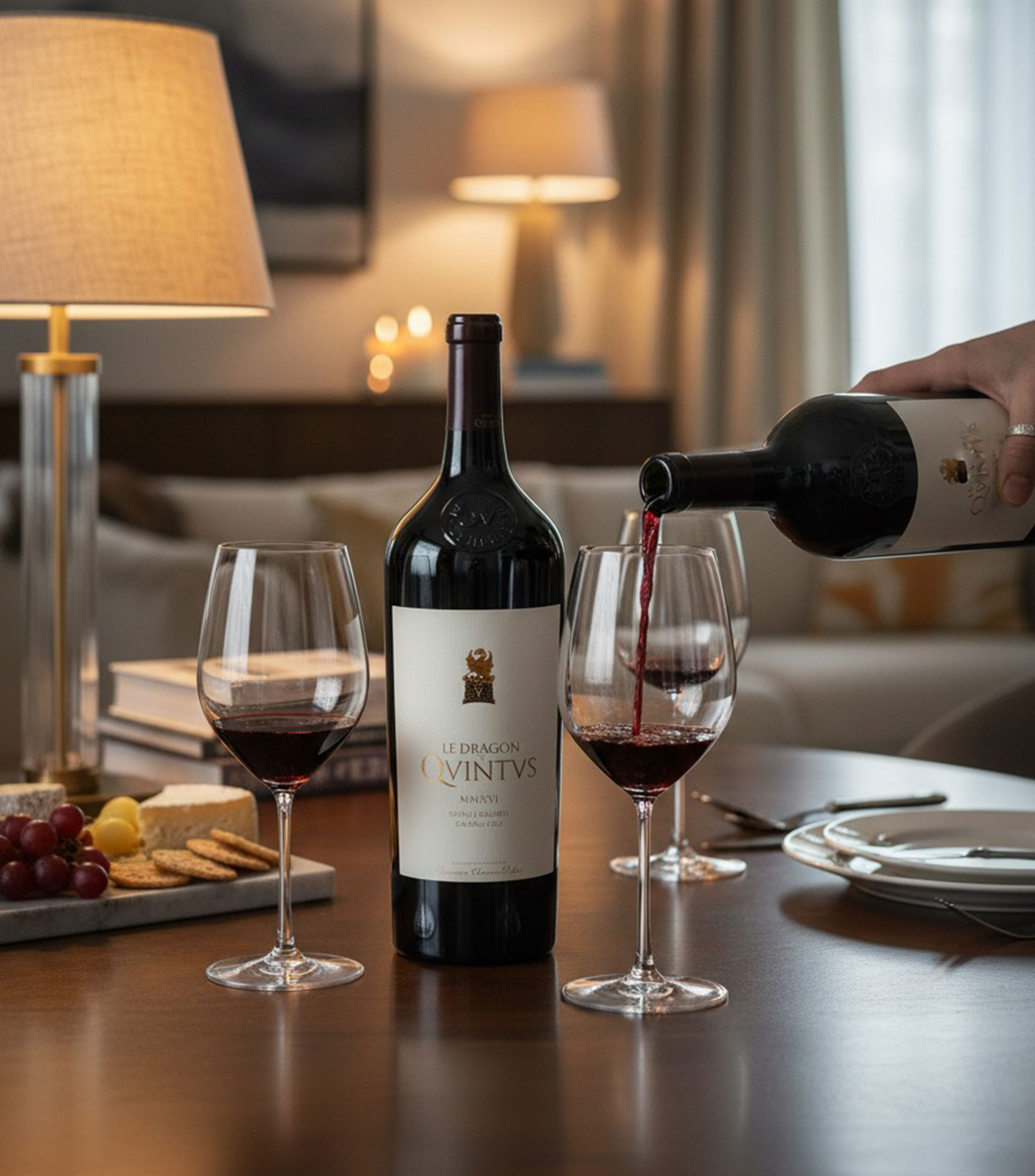 Vino tinto ensamble Le Dragon de Quintus Francia, 1.5 L