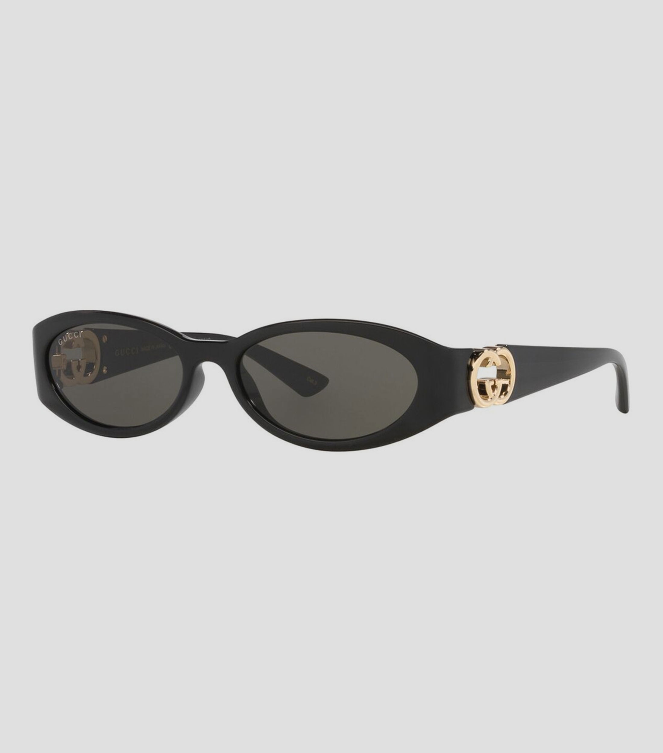 Lentes solares ovalados negro Mujer