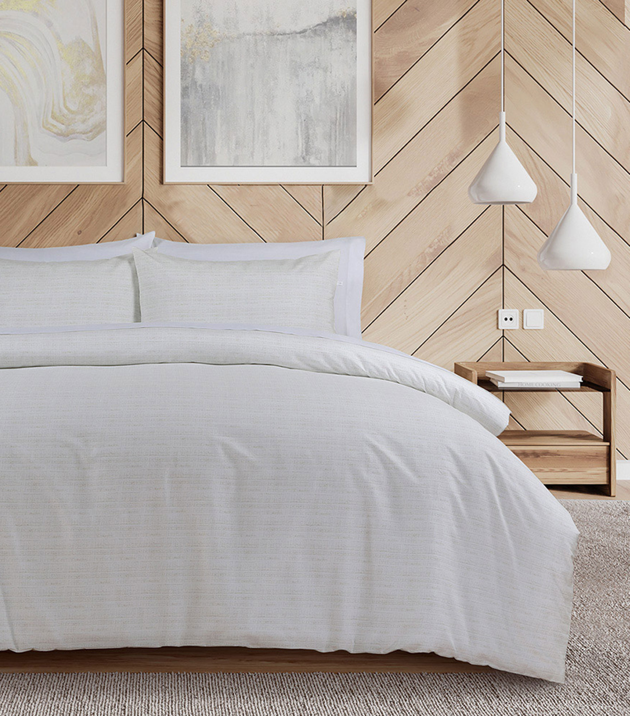 Juego de Duvet Vega Sand Matrimonial Queen Size en Algodon