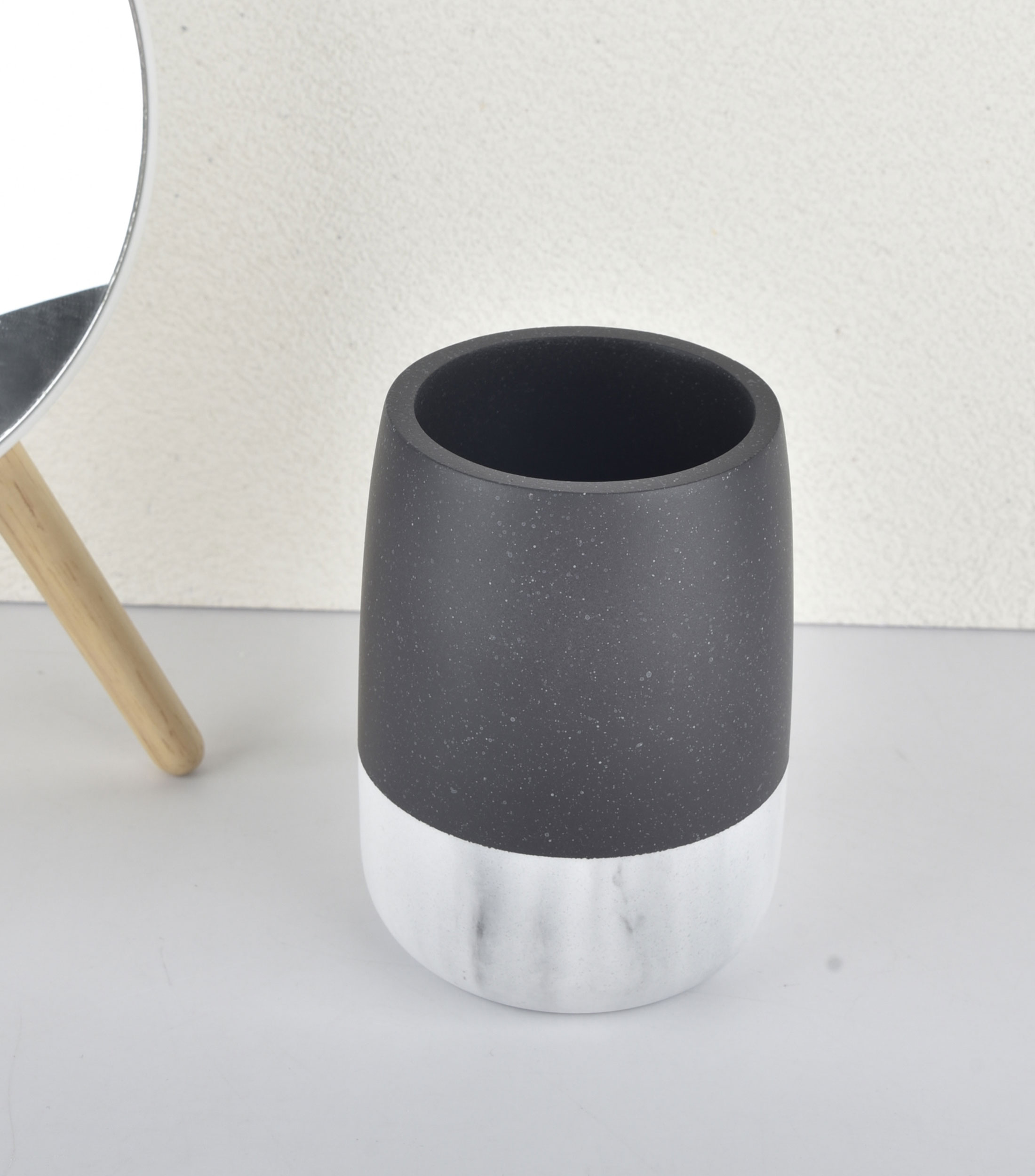Vaso de baño Abuya gris, blanco