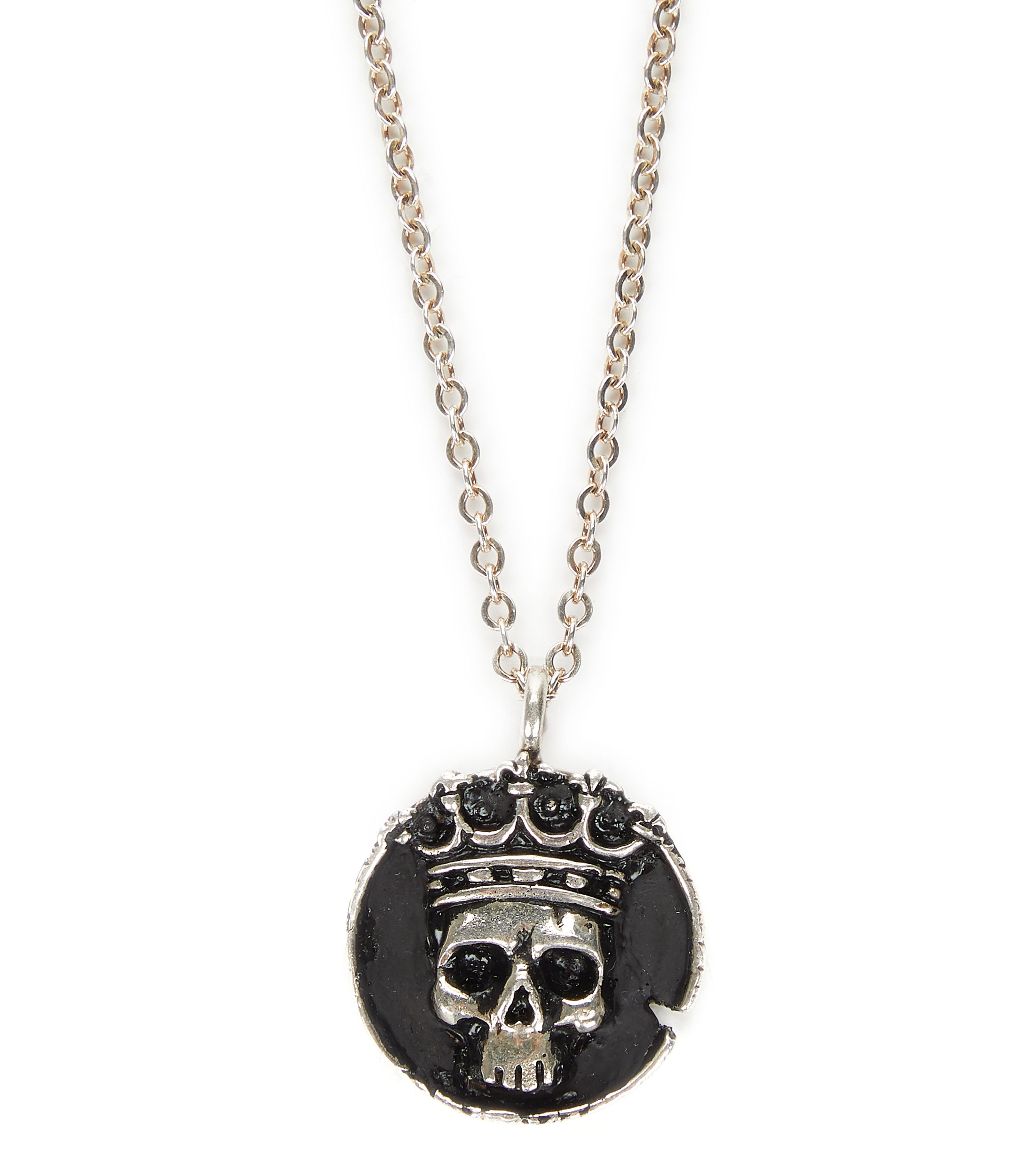 Cadena con dije redondo en plata .925 Hombre