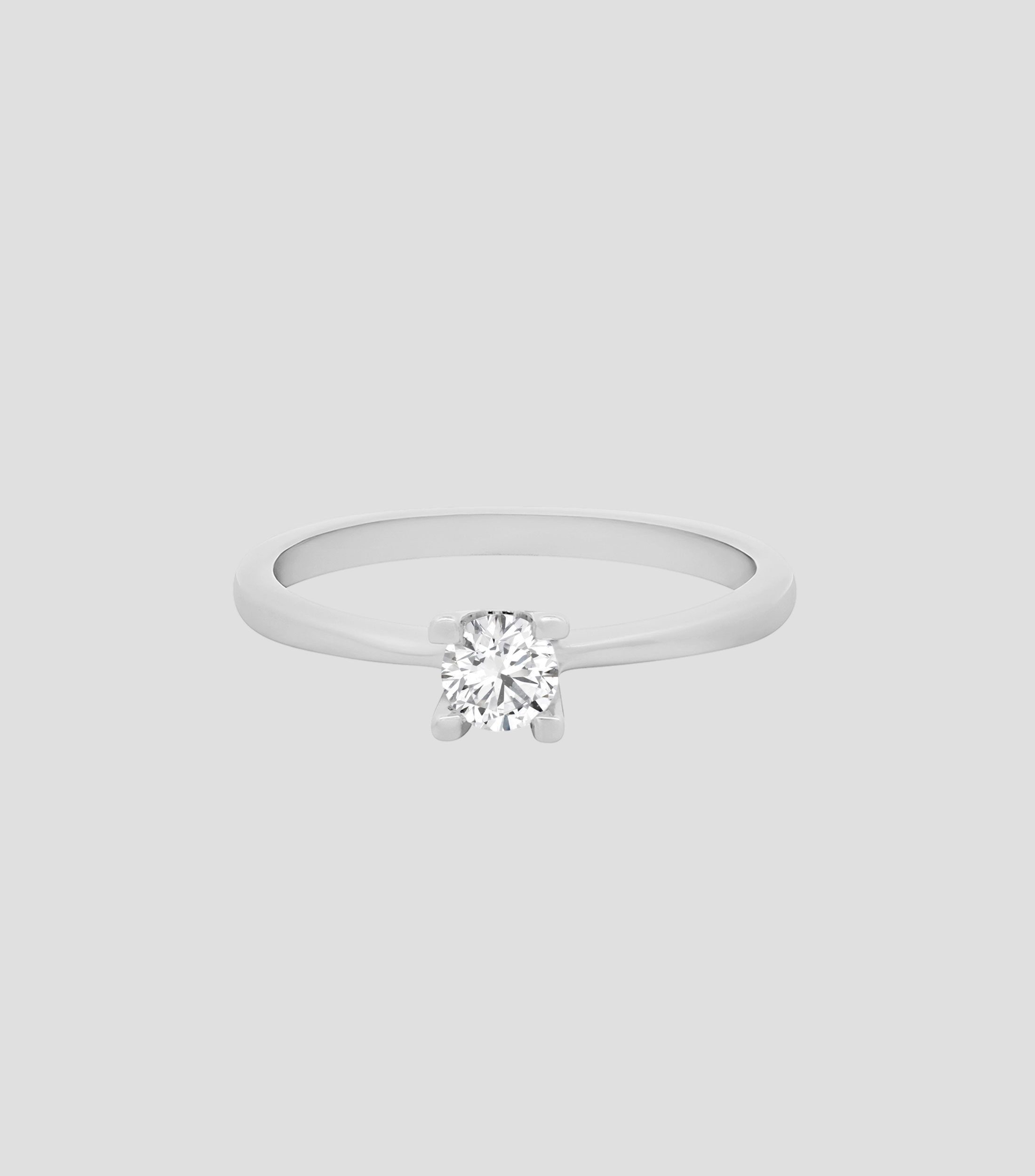 Anillo solitario en oro Mujer