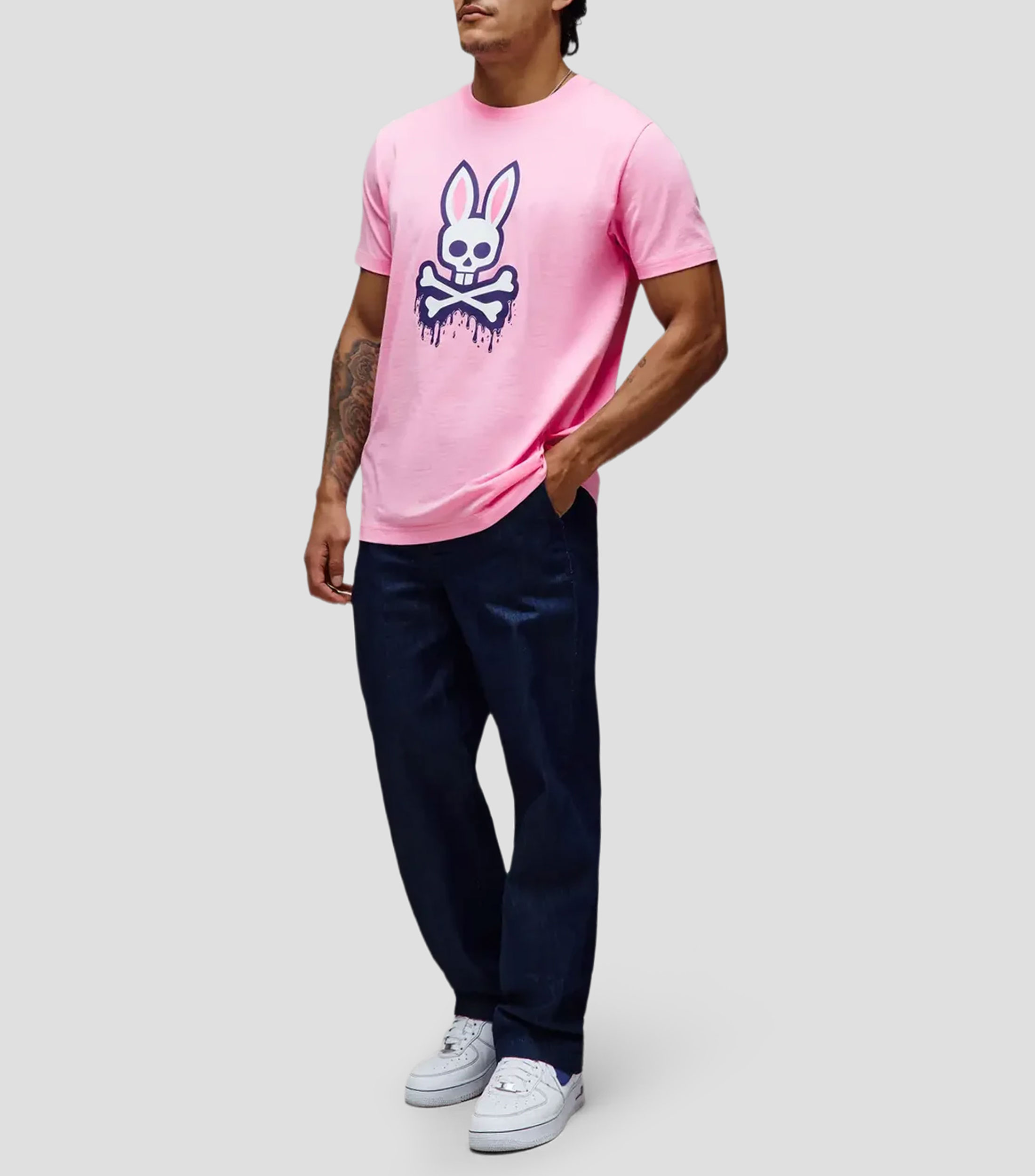 Playera cuello redondo manga corta estampada Hombre