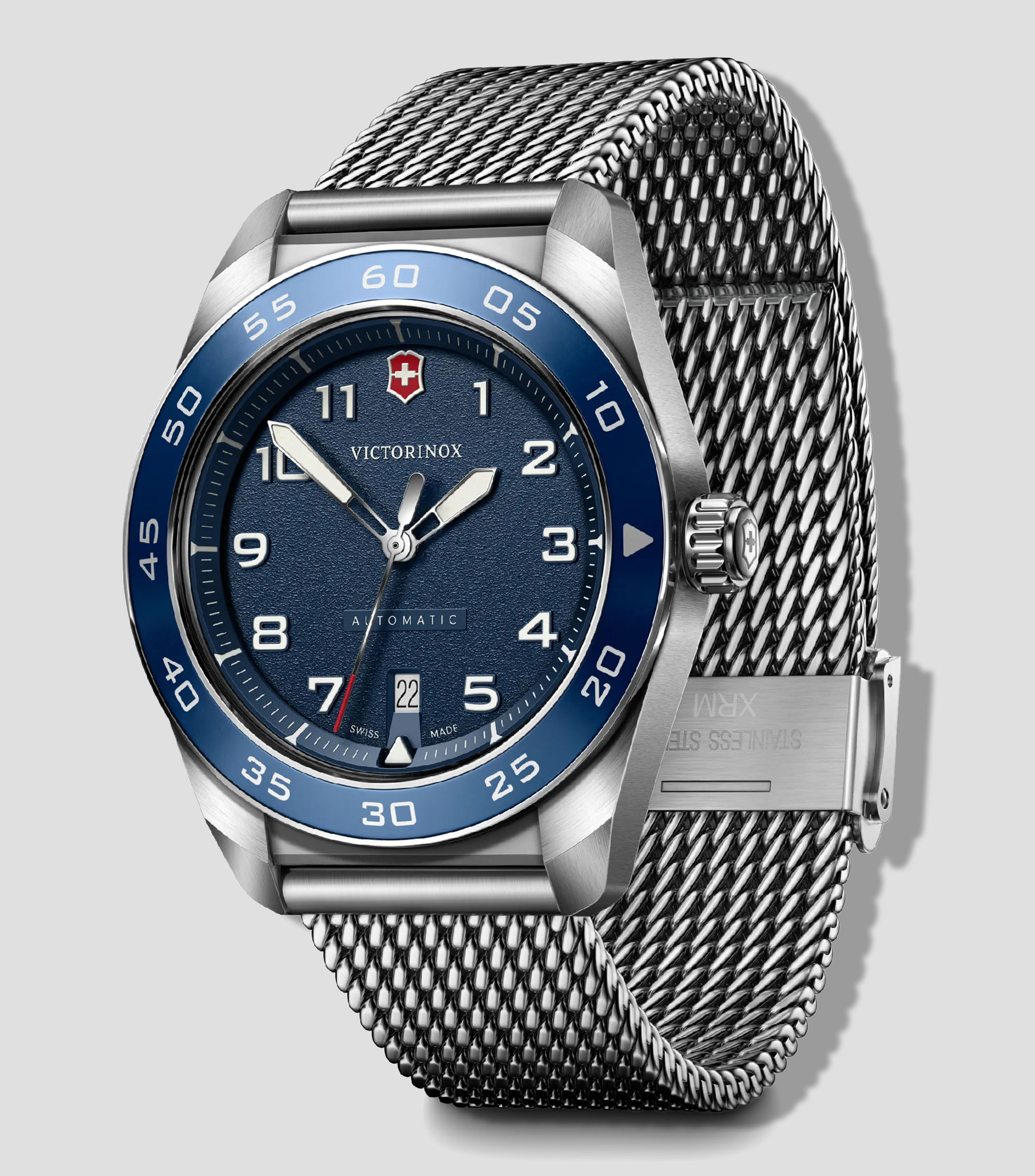 Reloj para Hombre Swiss Army Casual Plateado, Azul