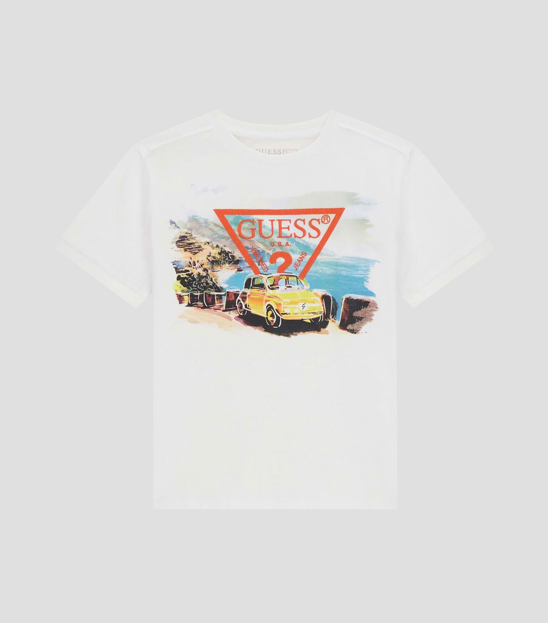 Playera cuello redondo manga corta estampada Niño