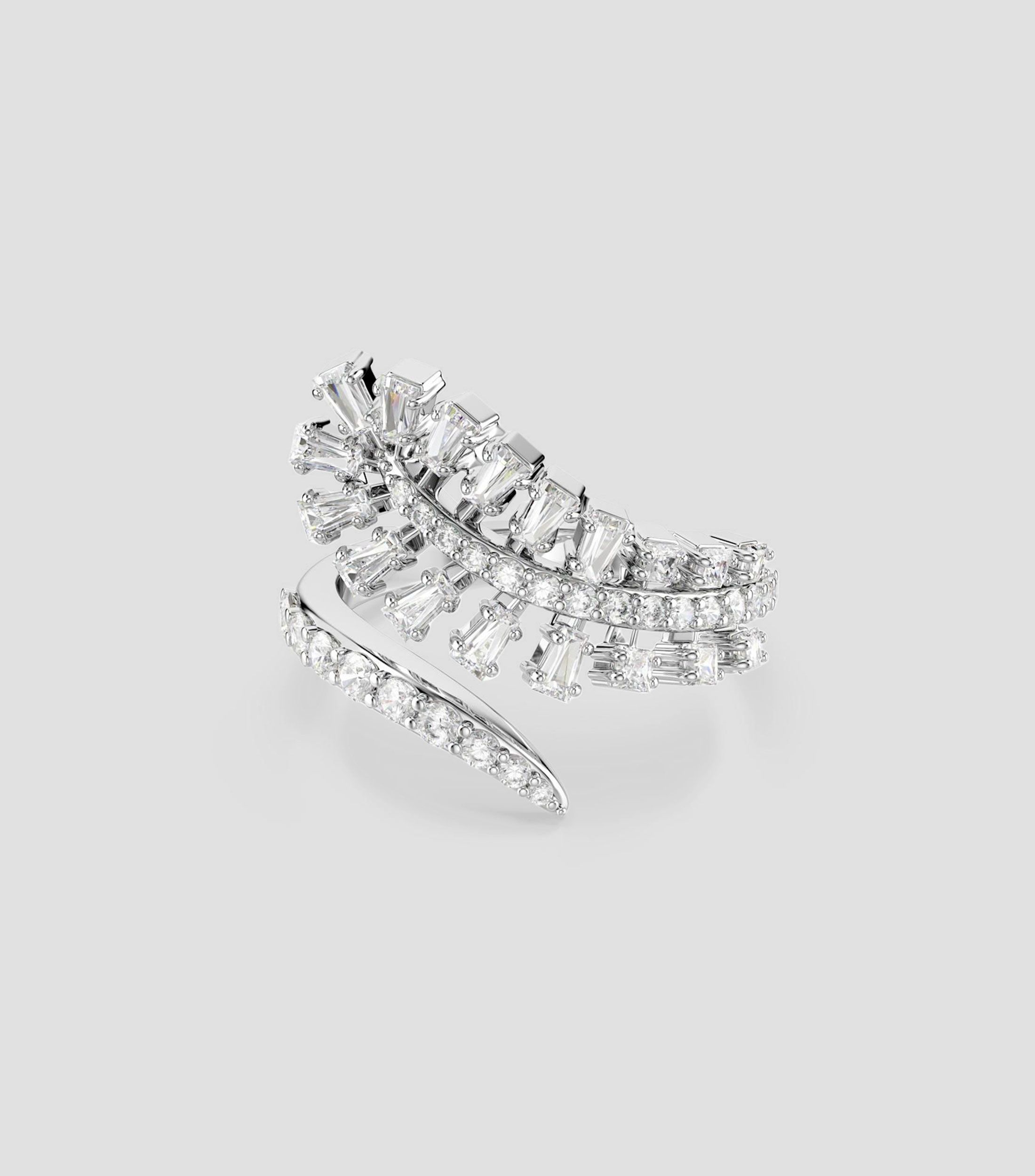Anillo abierto Vienna Feather con Swarovski Zirconia Mujer