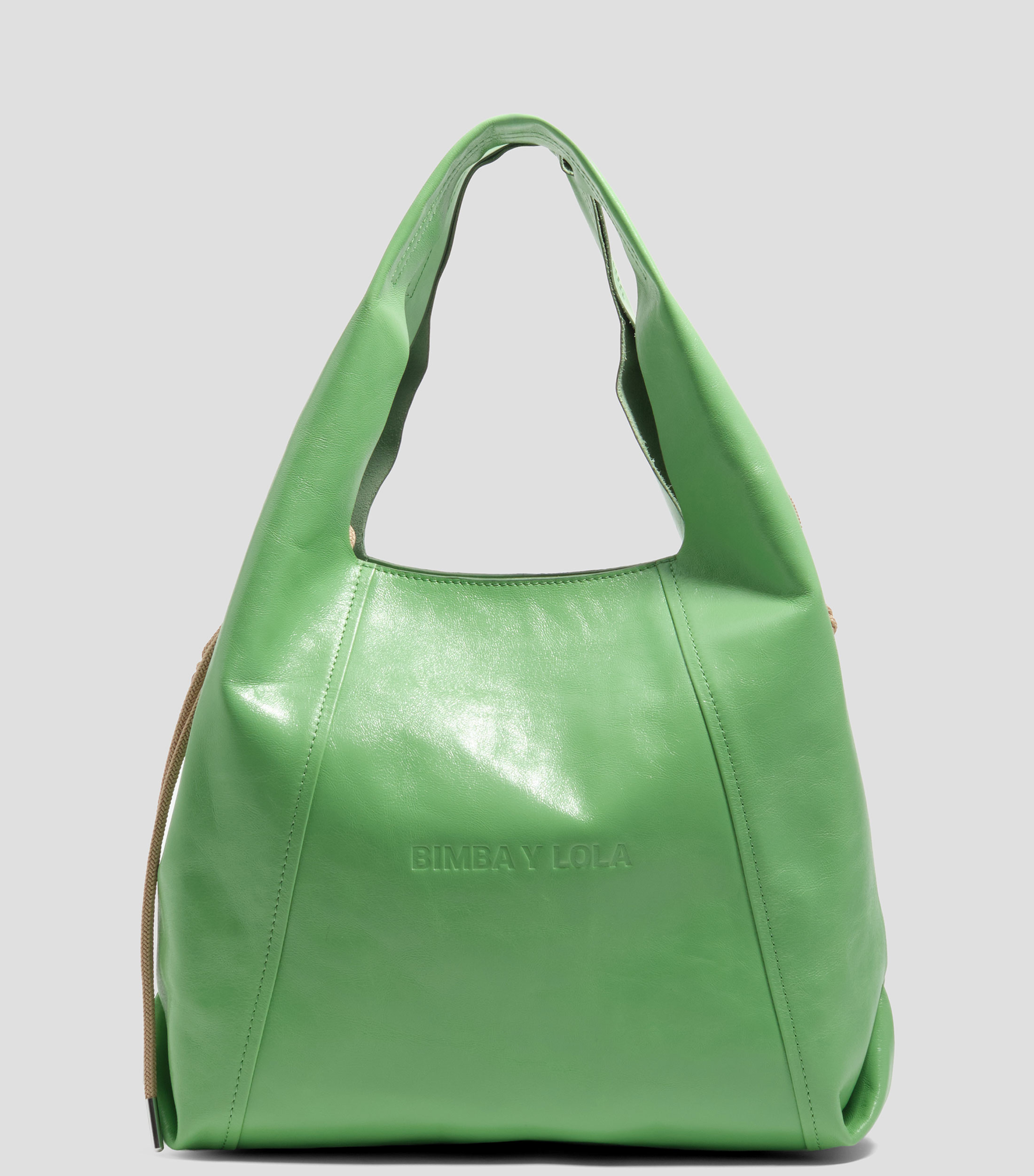 Bolsa crossbody Paper mediano piel esmeralda Mujer