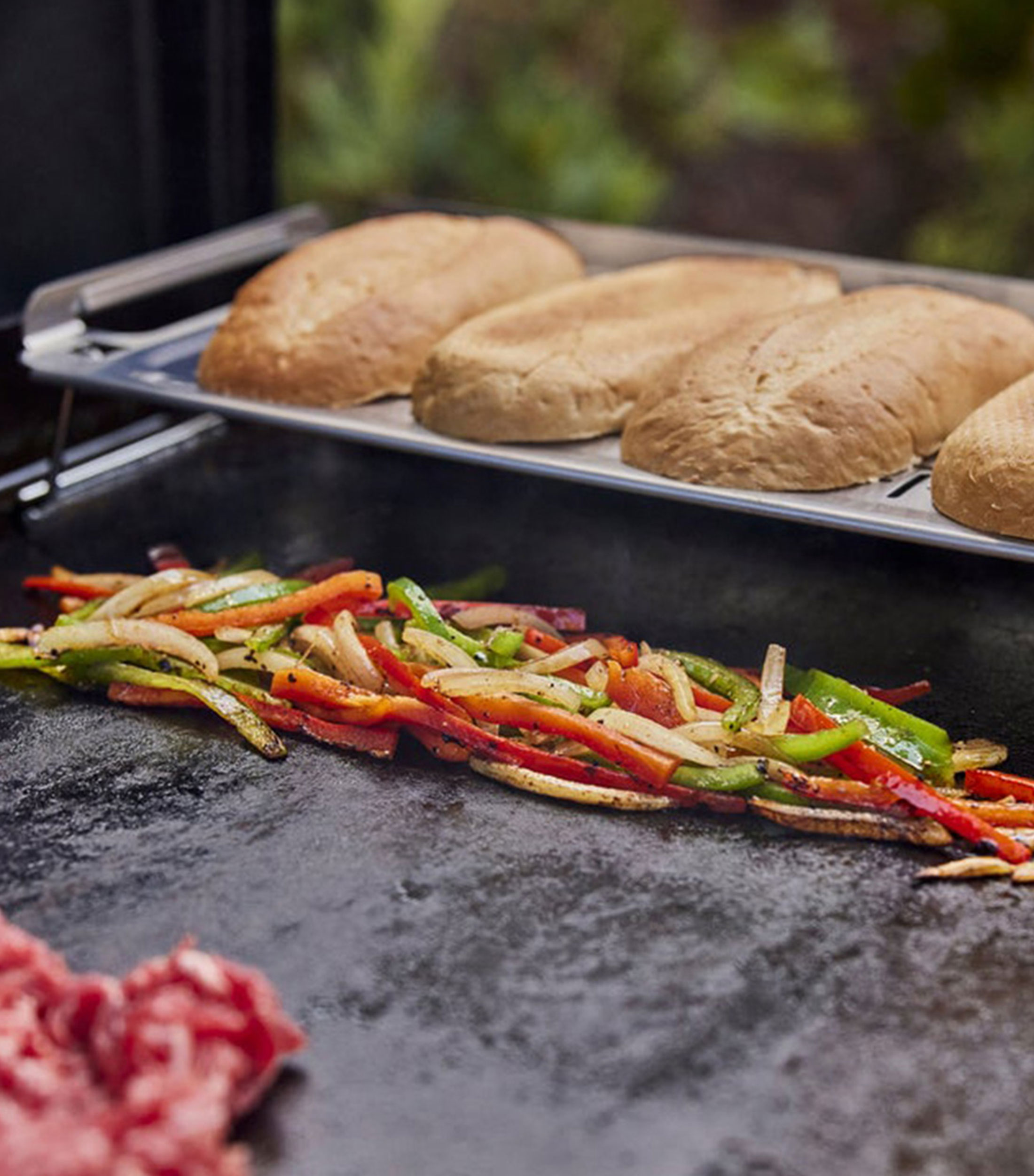Rejilla para mantener alimentos calientes en la plancha