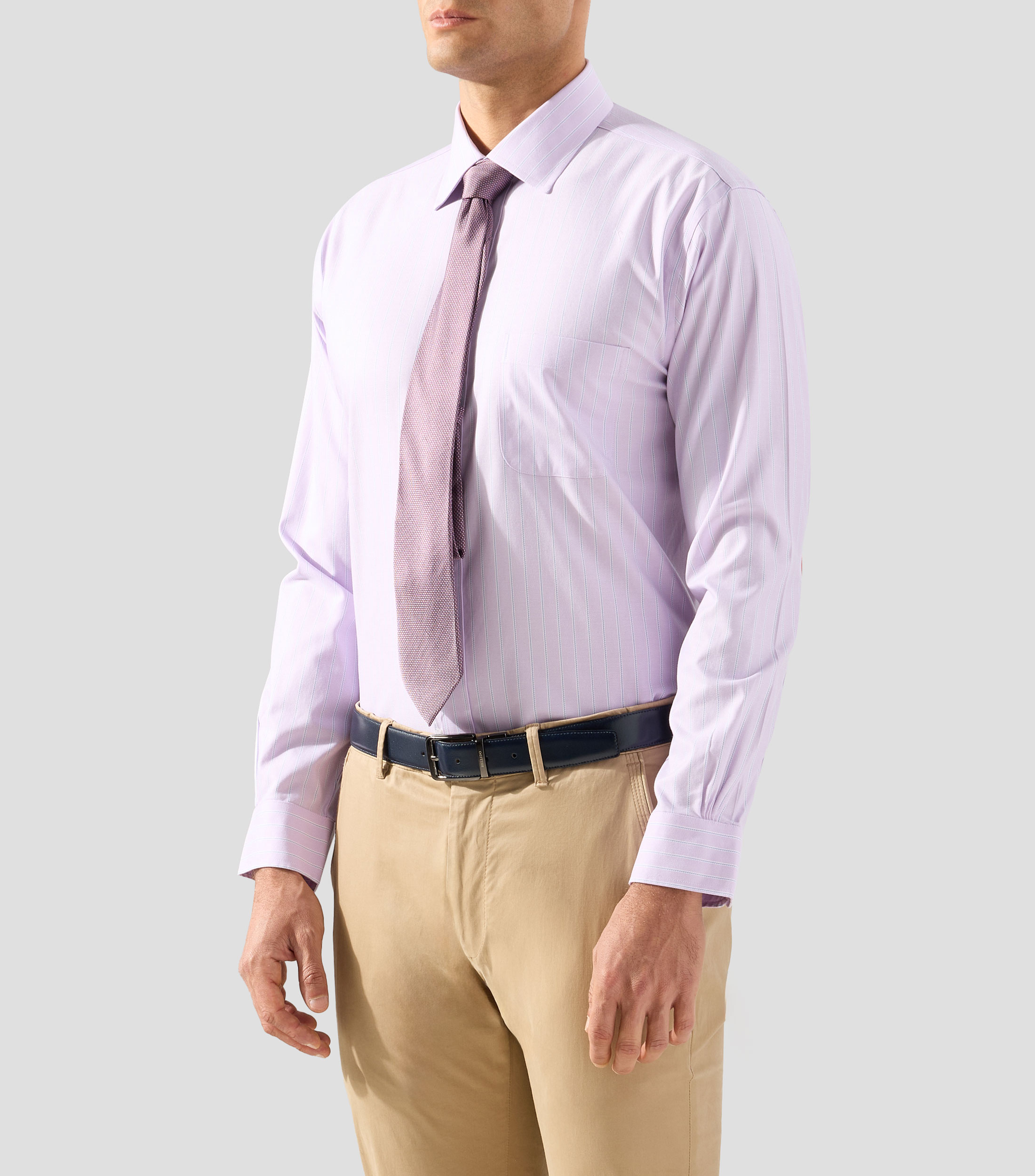 Camisa de rayas manga larga Hombre