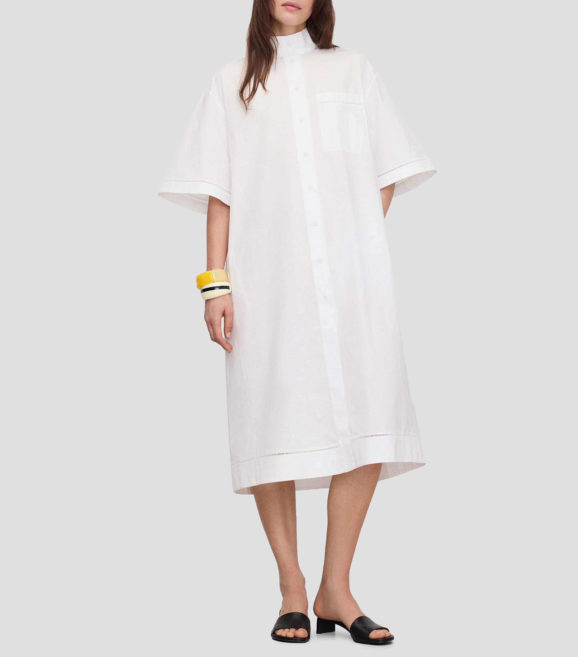 Vestido largo liso Mujer