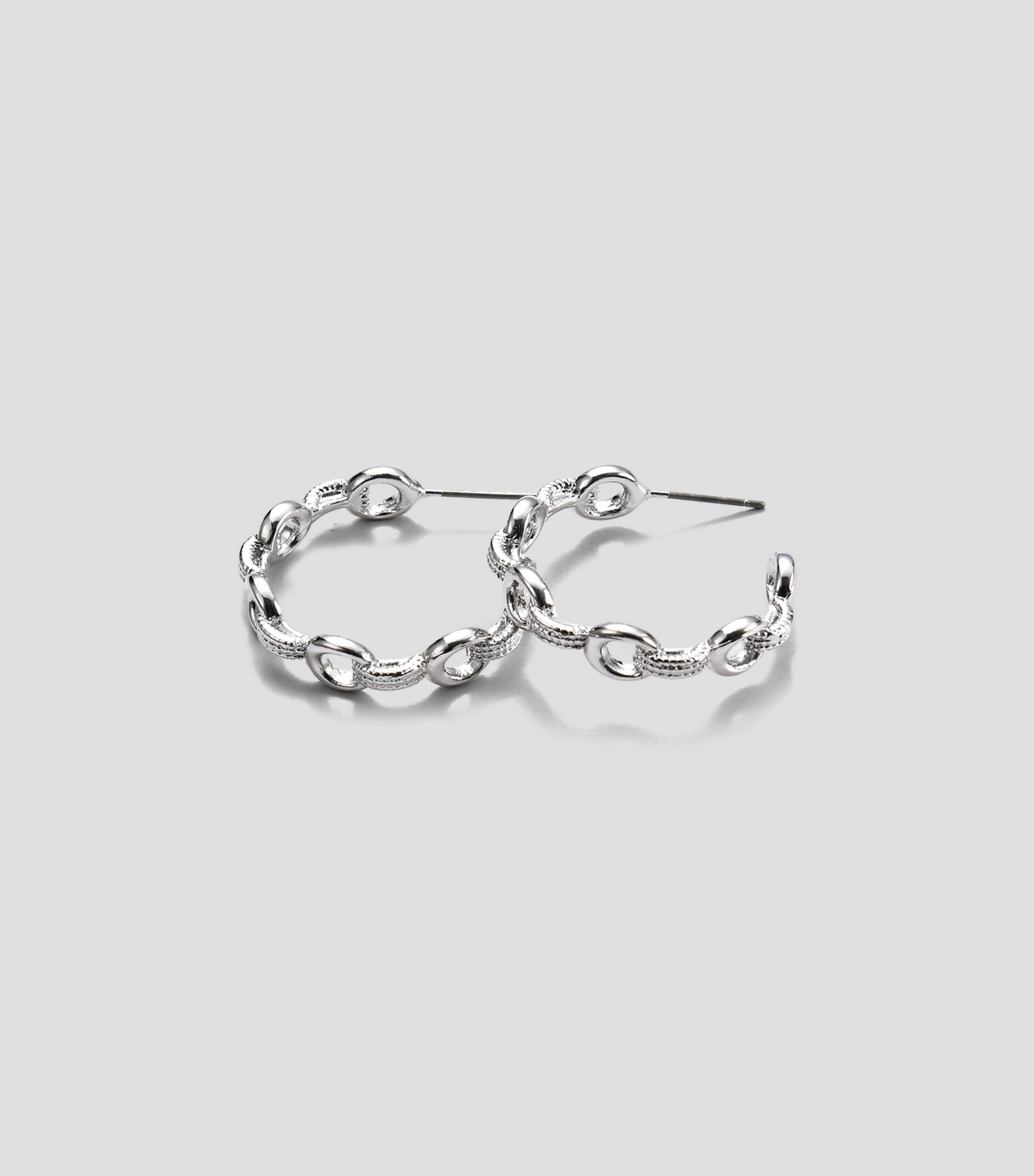 Arracadas de metal en forma de cadena de eslabones Mujer