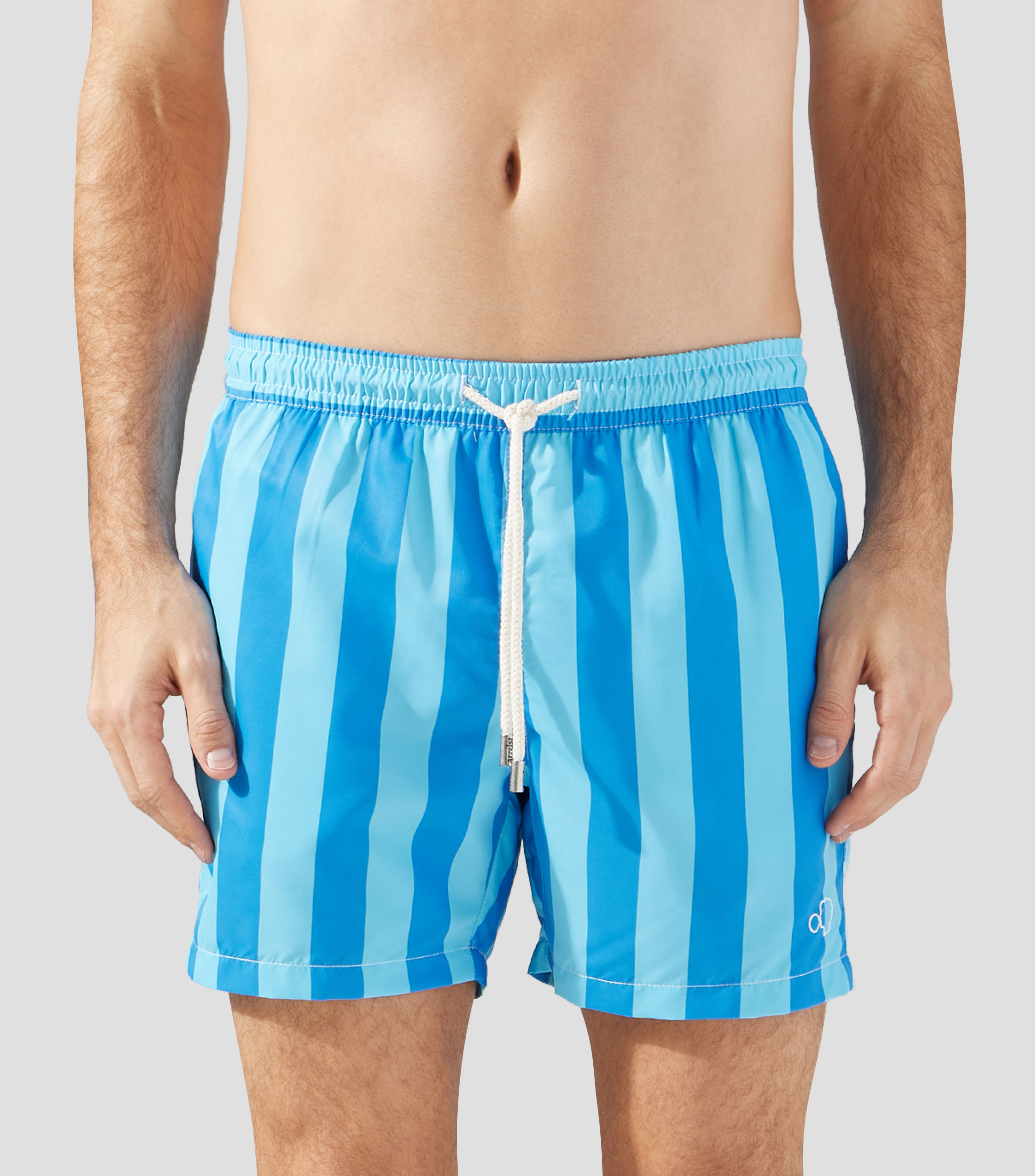 Traje de Baño corto de rayas Hombre