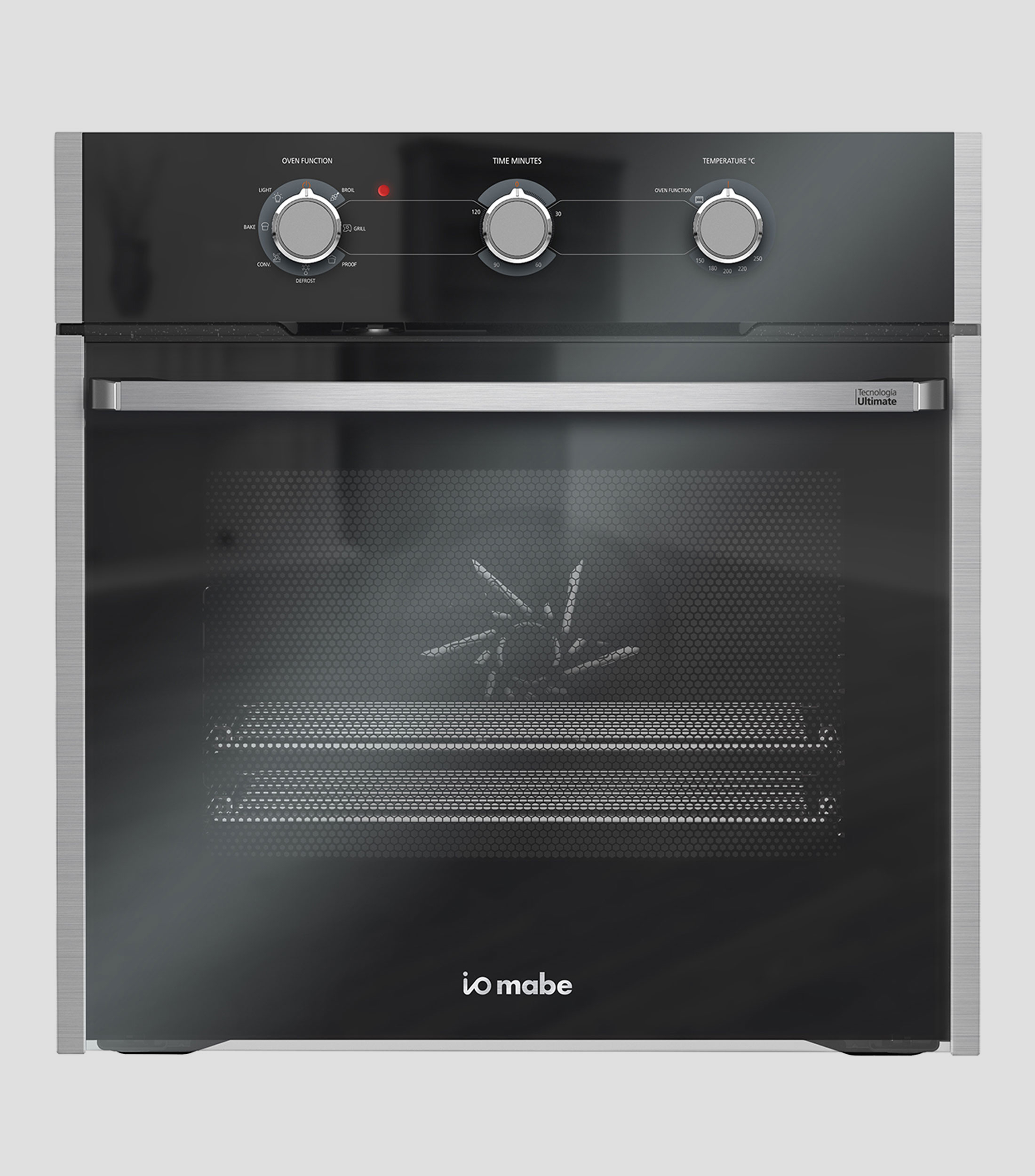 Horno Empotrable Negro Espejo 60 cm a gas