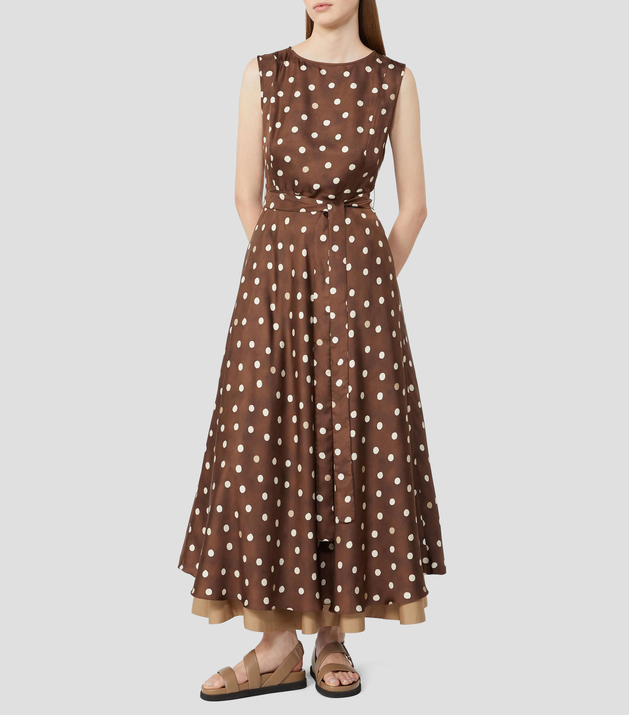 Vestido largo estampado Mujer