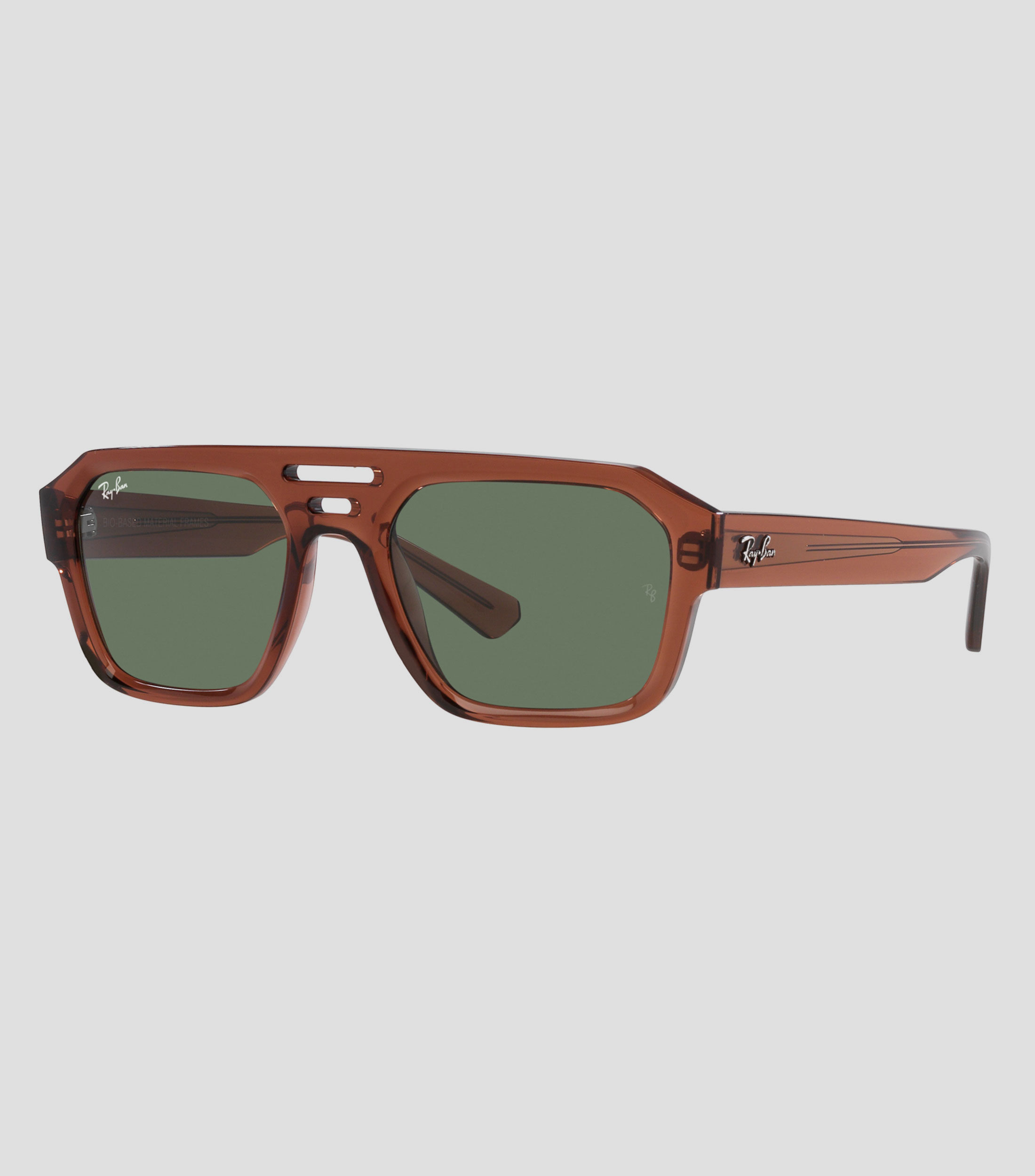 Lentes de sol rectangulares Corrigan Bio-Based cafés Unisex