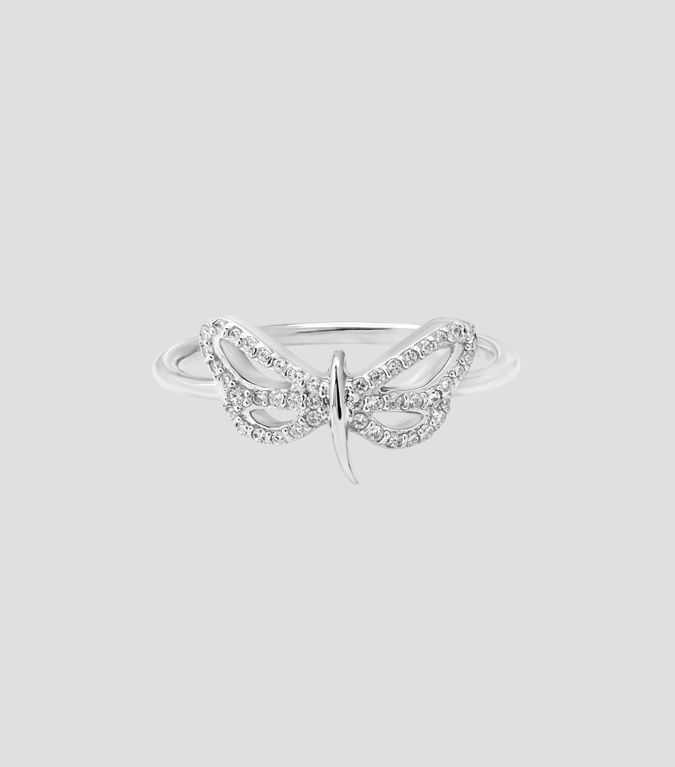 Anillo en plata .925 libélula con zirconia Mujer talla 7