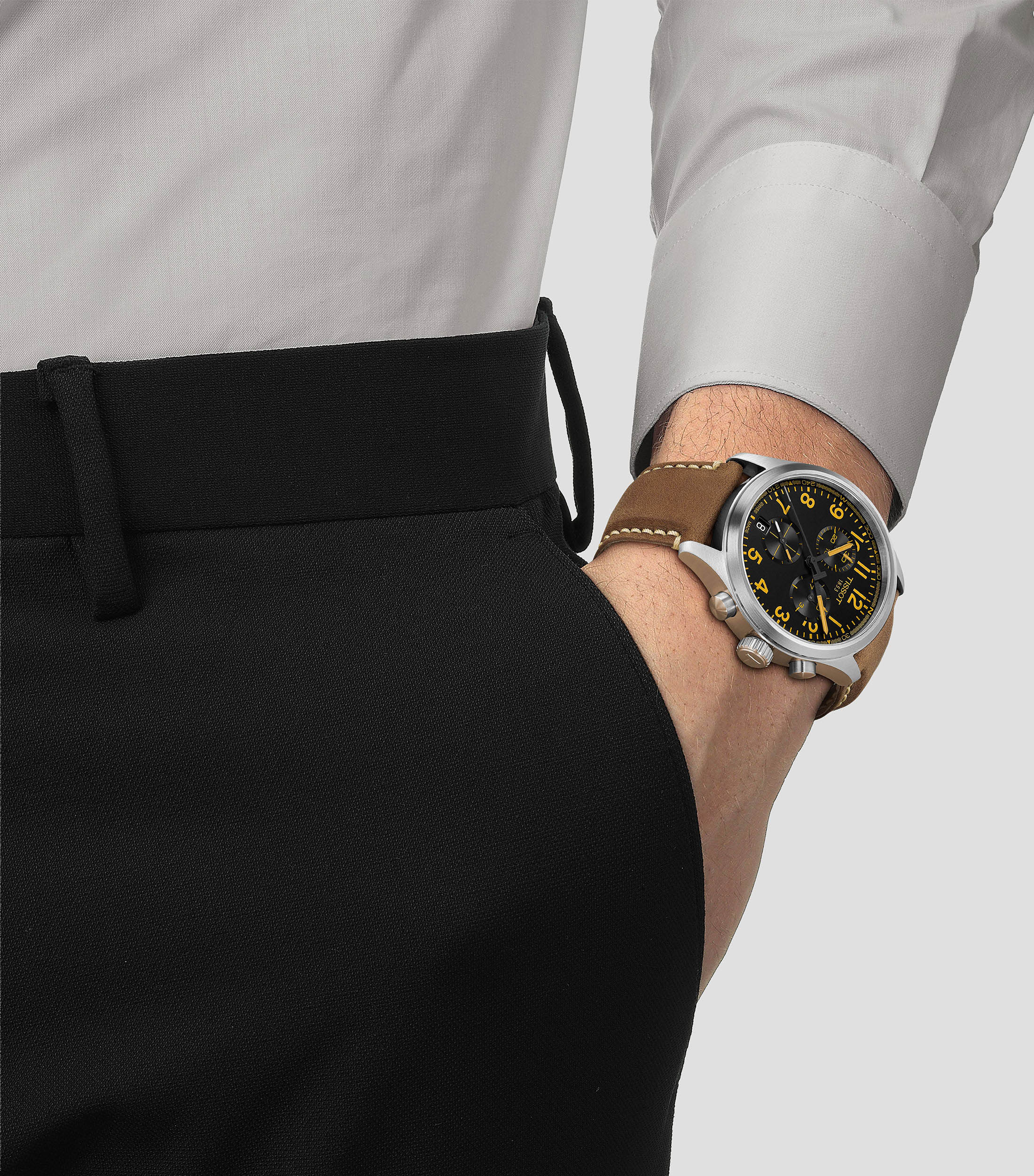 Reloj para Hombre Chrono L deportivo, plateado