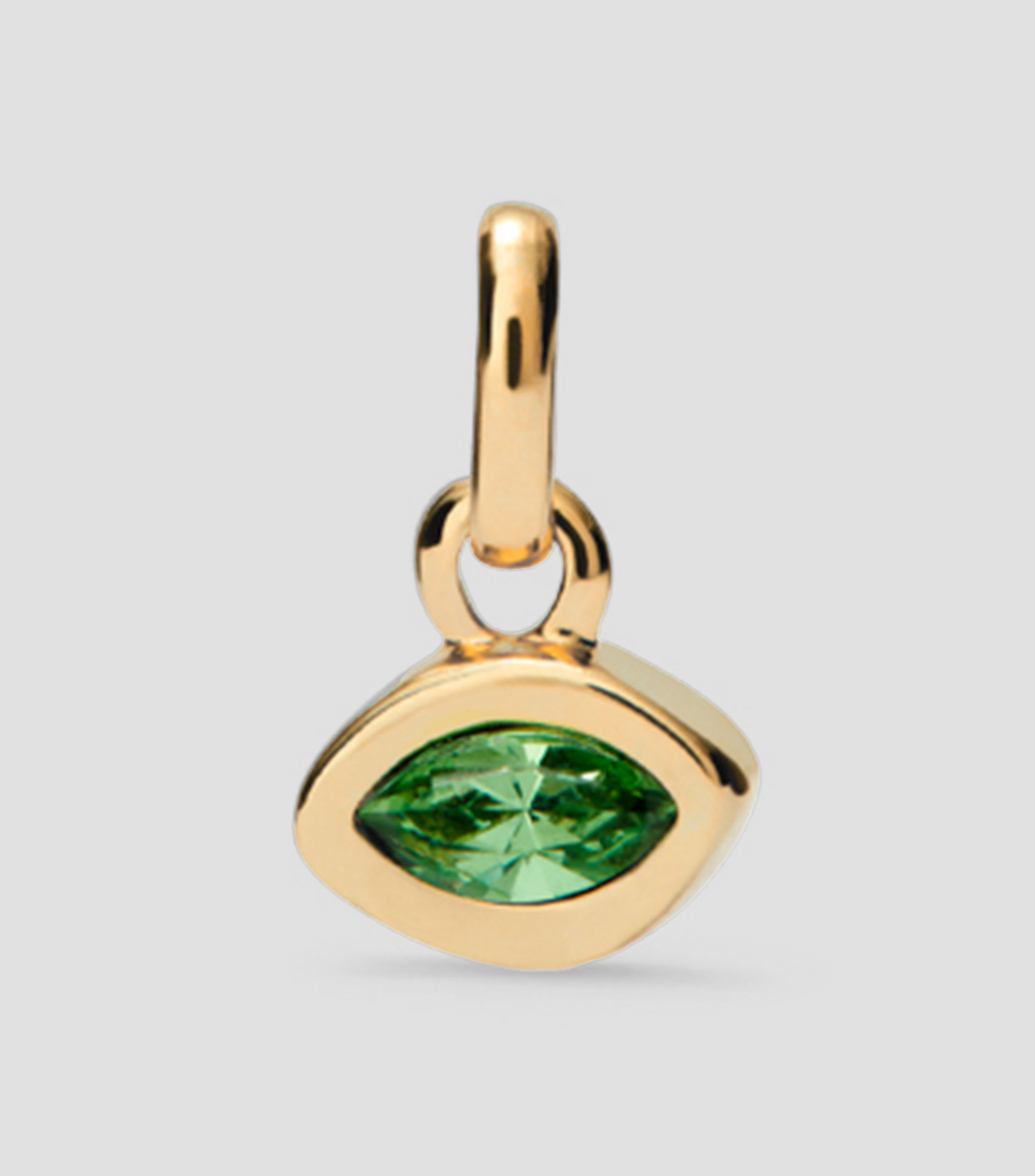 Charm ovalado con cristal verde Mujer