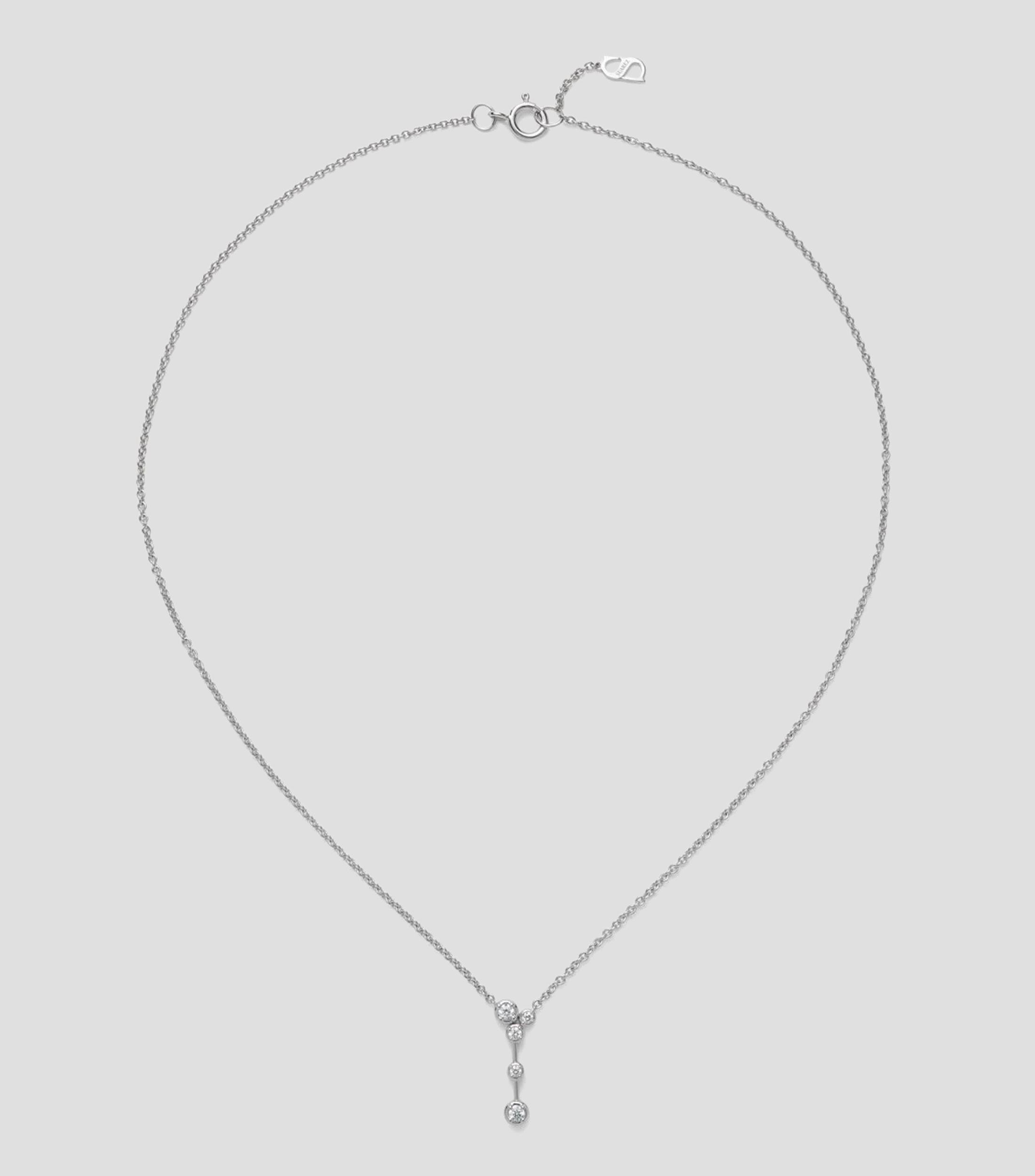 Collar en Oro blanco de 18 Kilates con 5 diamantes en talla brillante Mujer