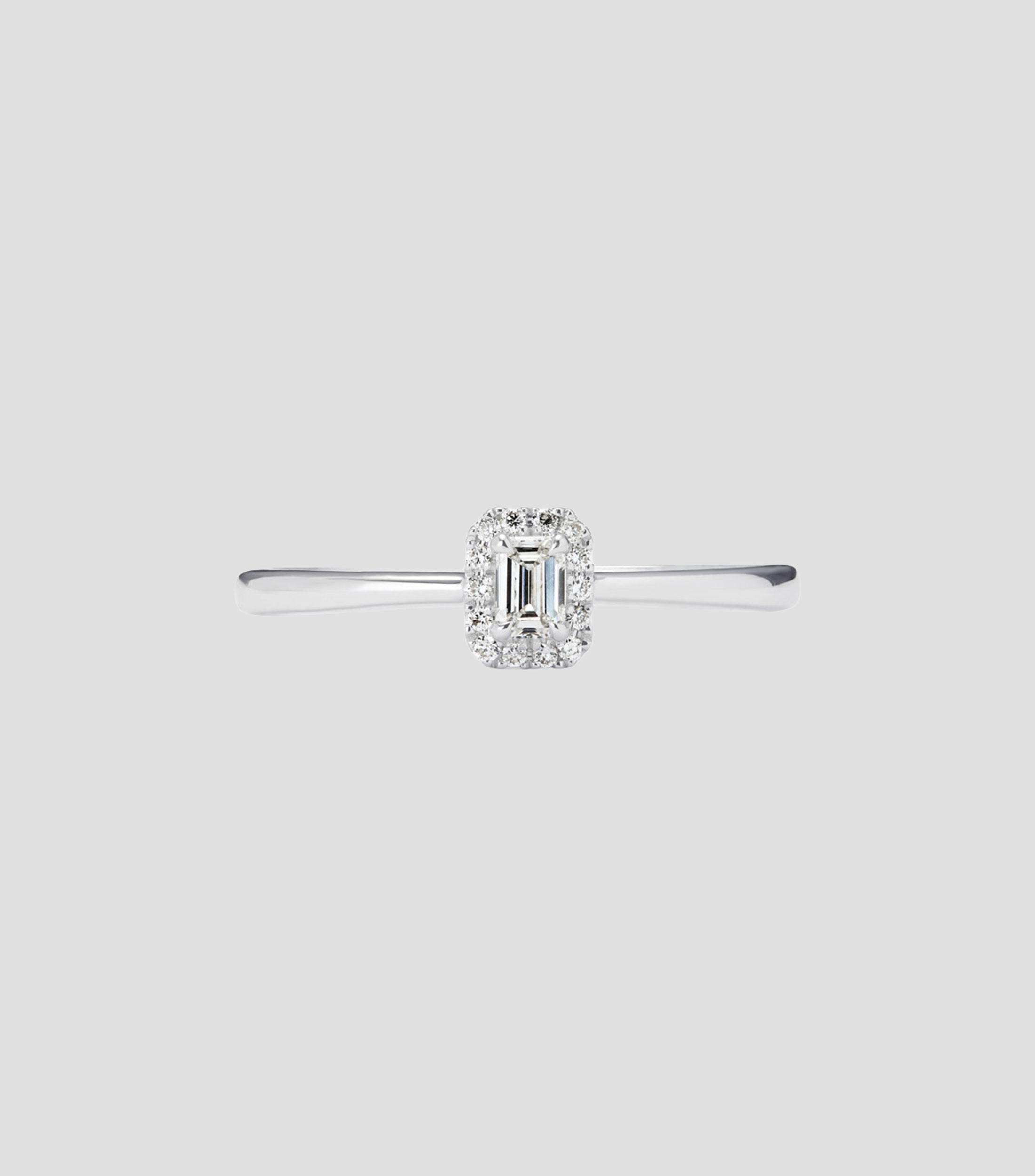 Anillo en Oro blanco con diamante Mujer