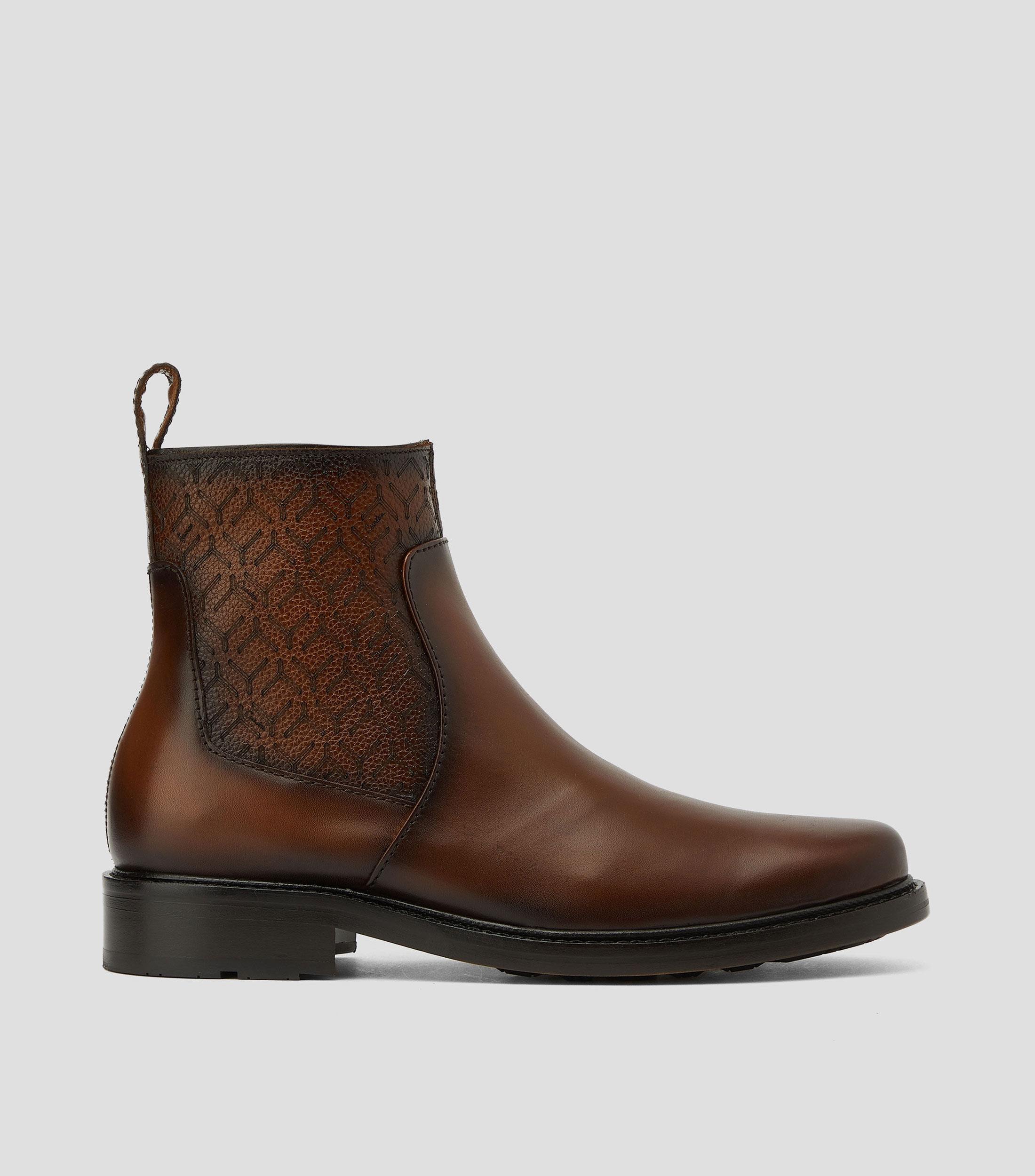 Botines Chelsea en piel granulados Hombre