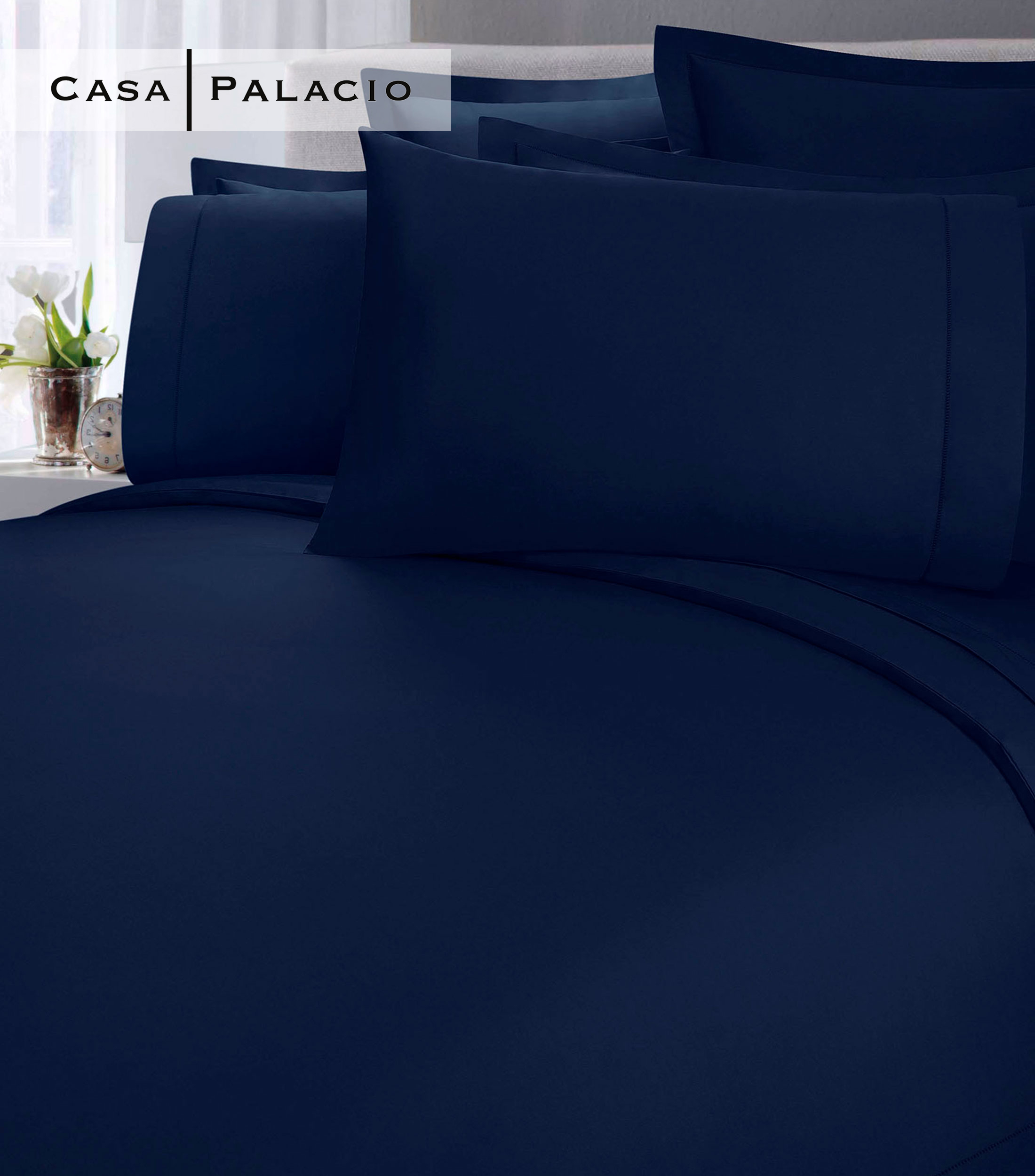 Juego de Funda para Duvet Matrimonial en algodón Royal marino