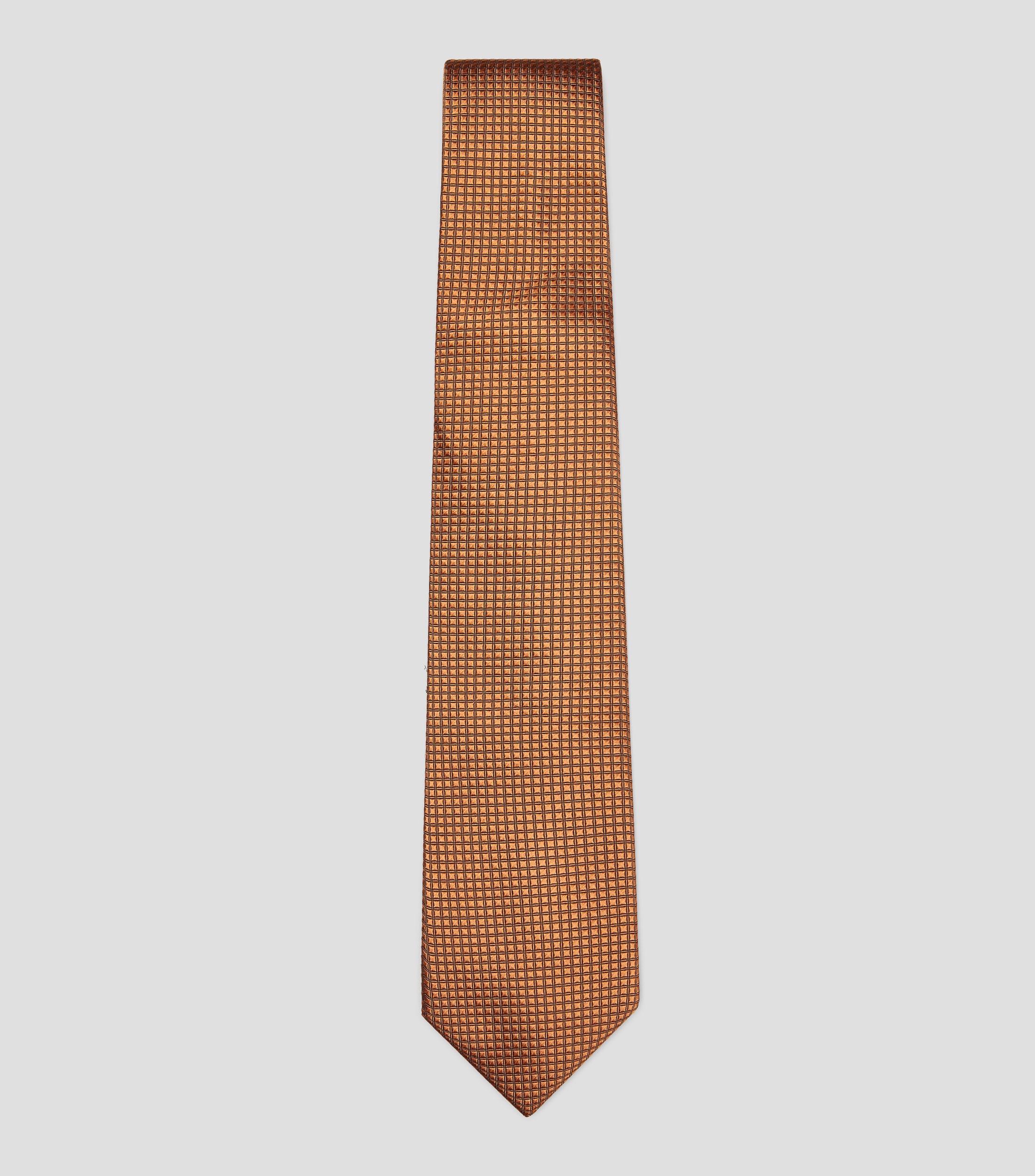 Corbata ancha en seda naranja lisa Brera