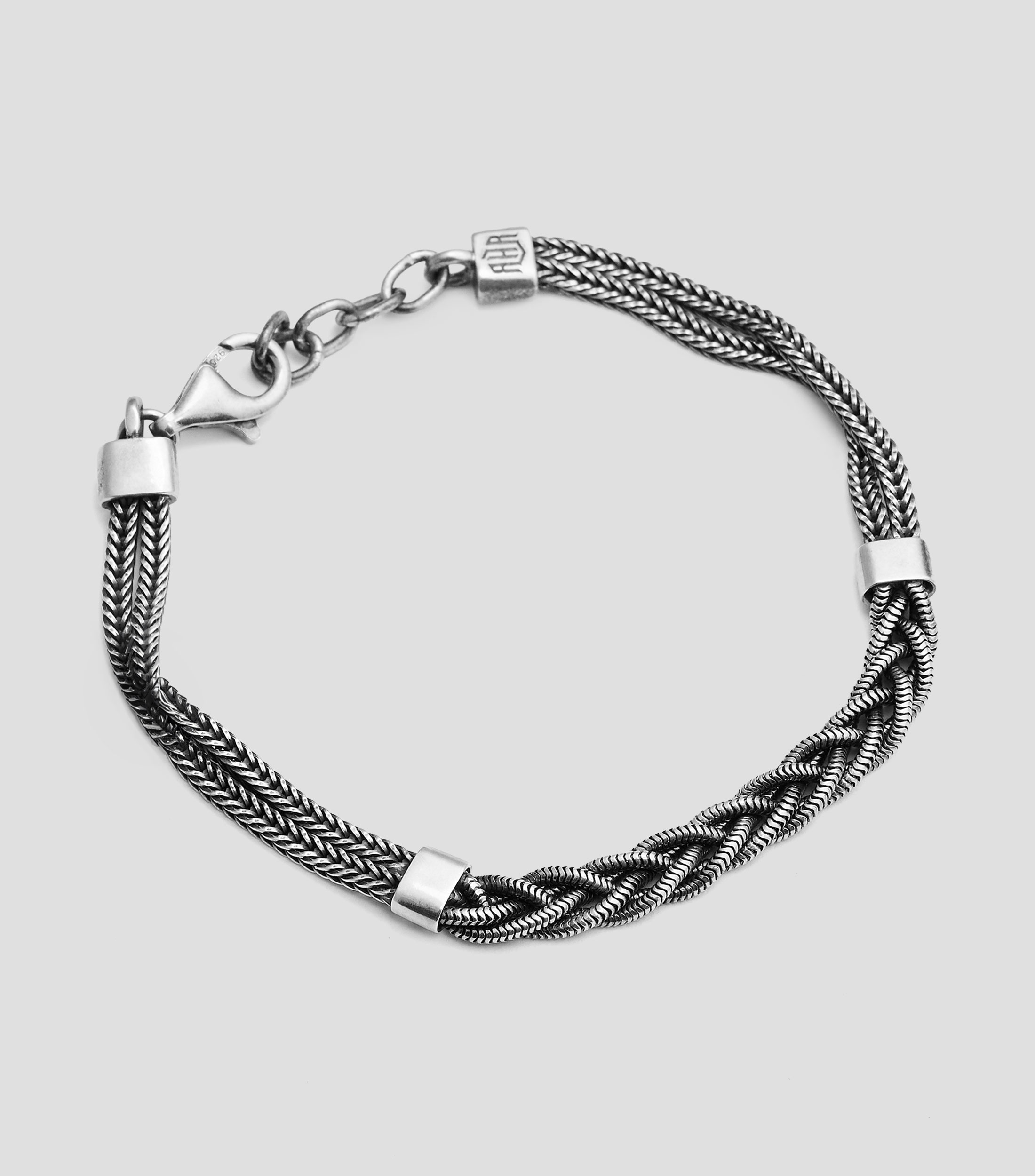 Pulsera en Plata .925 trenzada Hombre