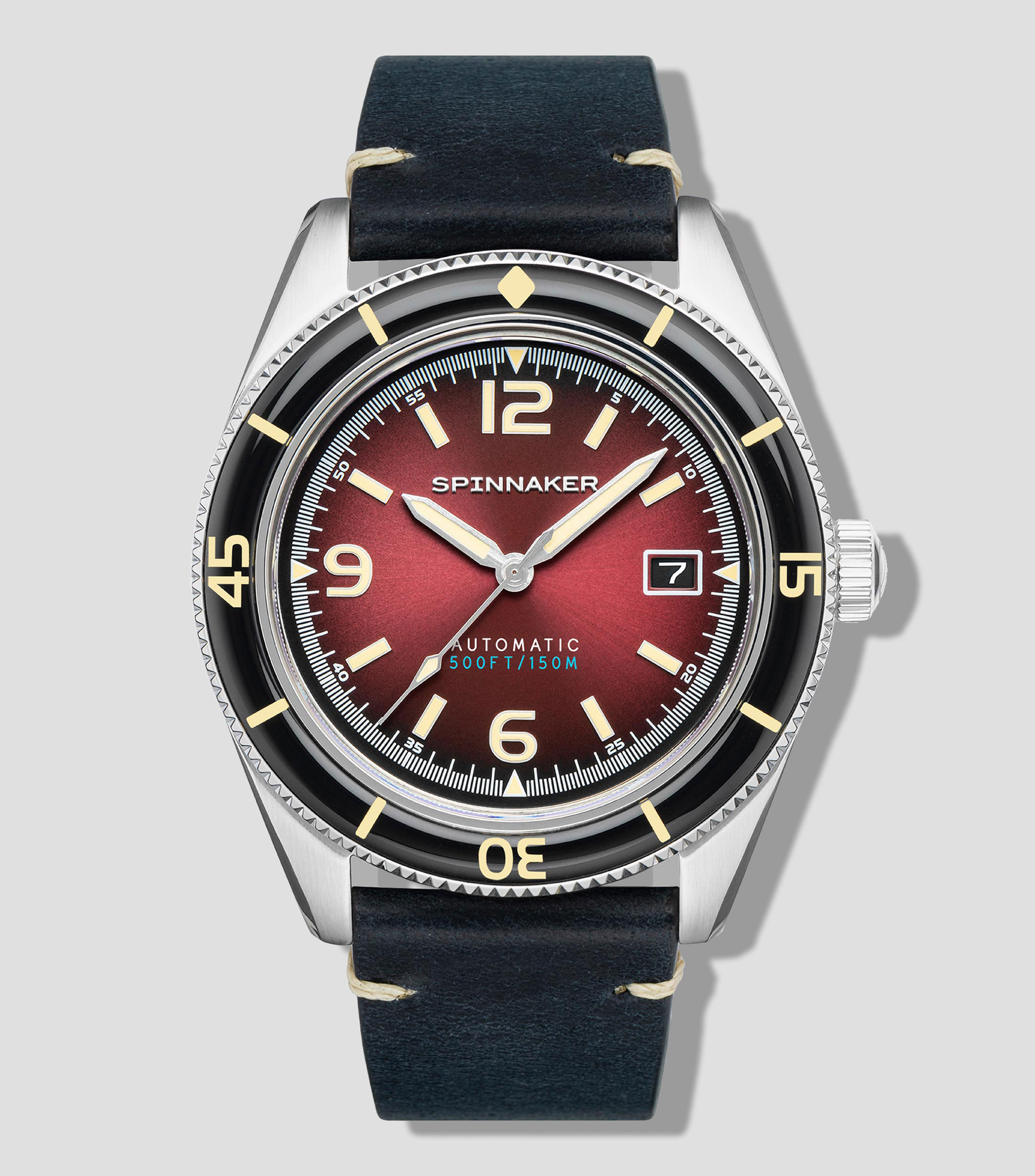 Reloj para Hombre Fleuss Oxblood casual plateado, rojo