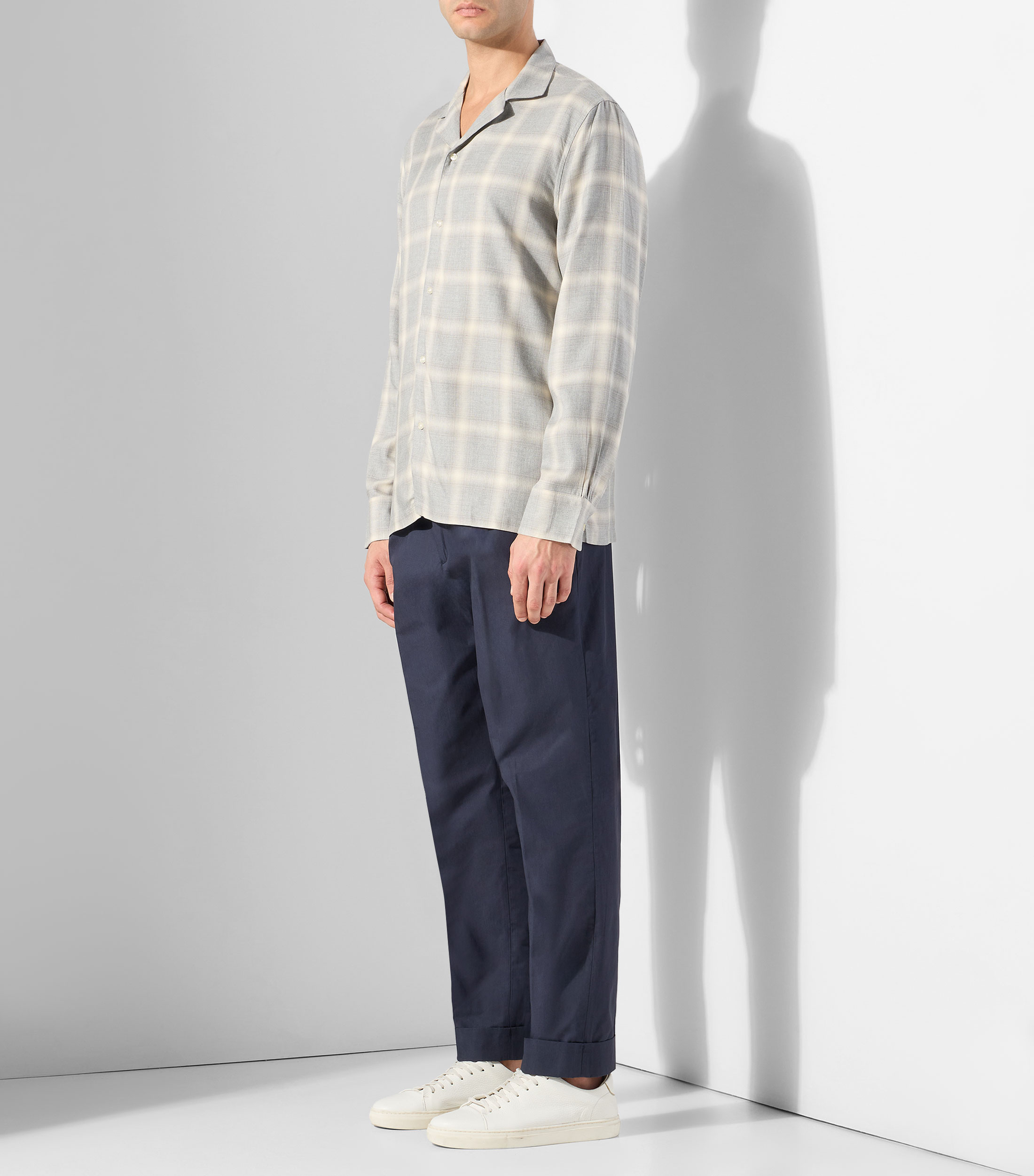 Camisa a cuadros manga larga Hombre