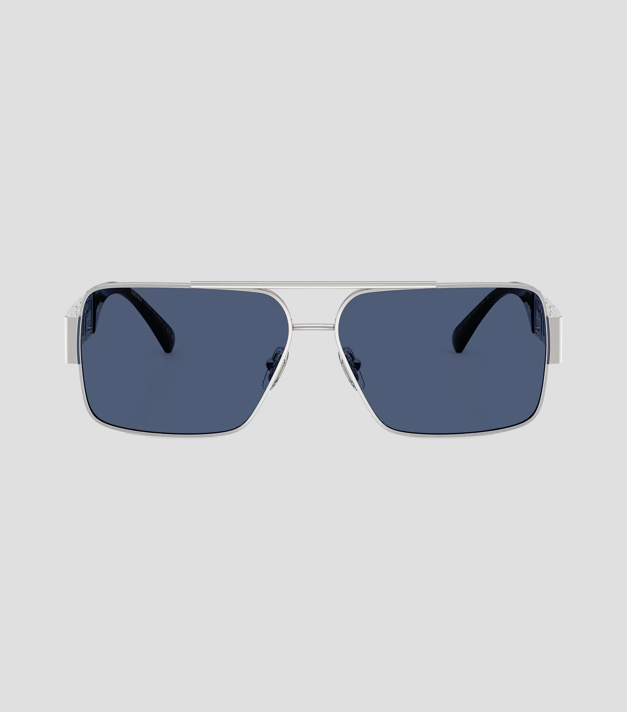 Lentes de sol rectangulares plata Unisex