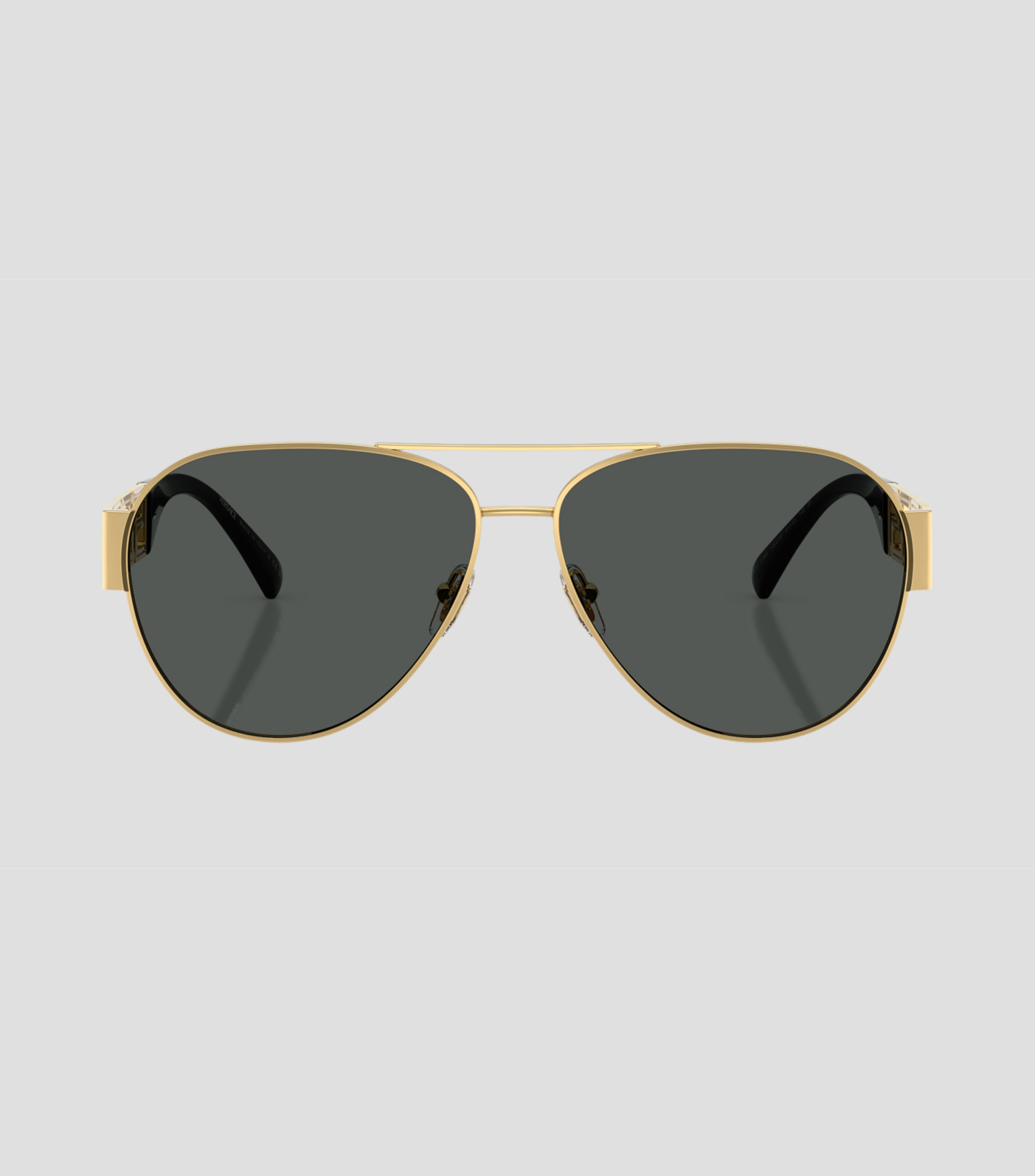 Lentes de sol aviador dorados Hombre