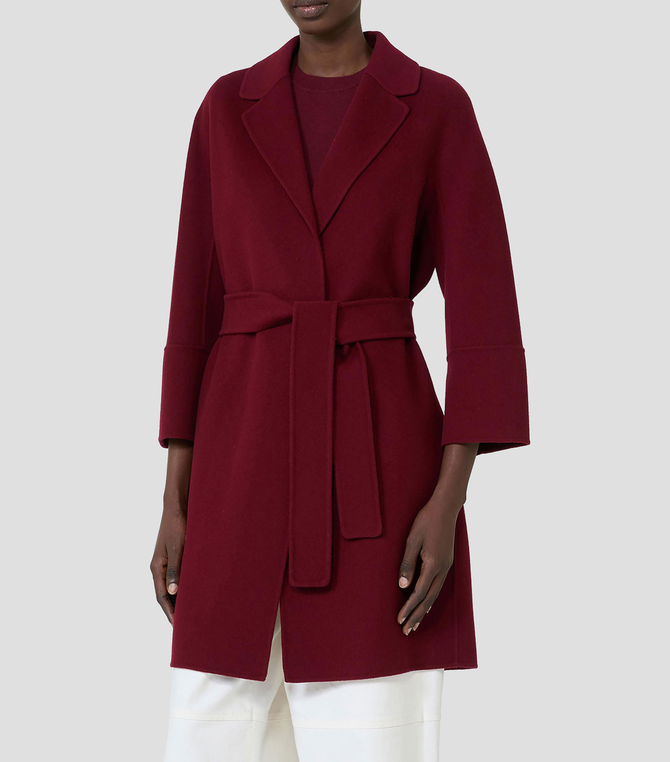 Abrigo midi con cinta Mujer