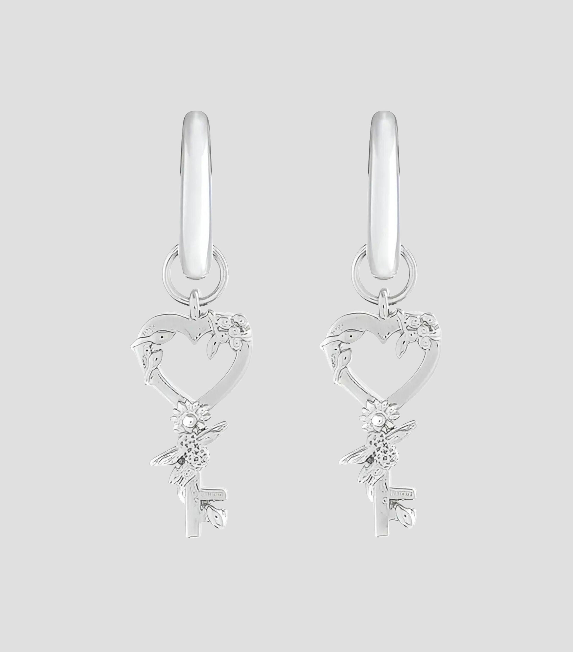 Aretes en Plata Celebration Huggies Mujer