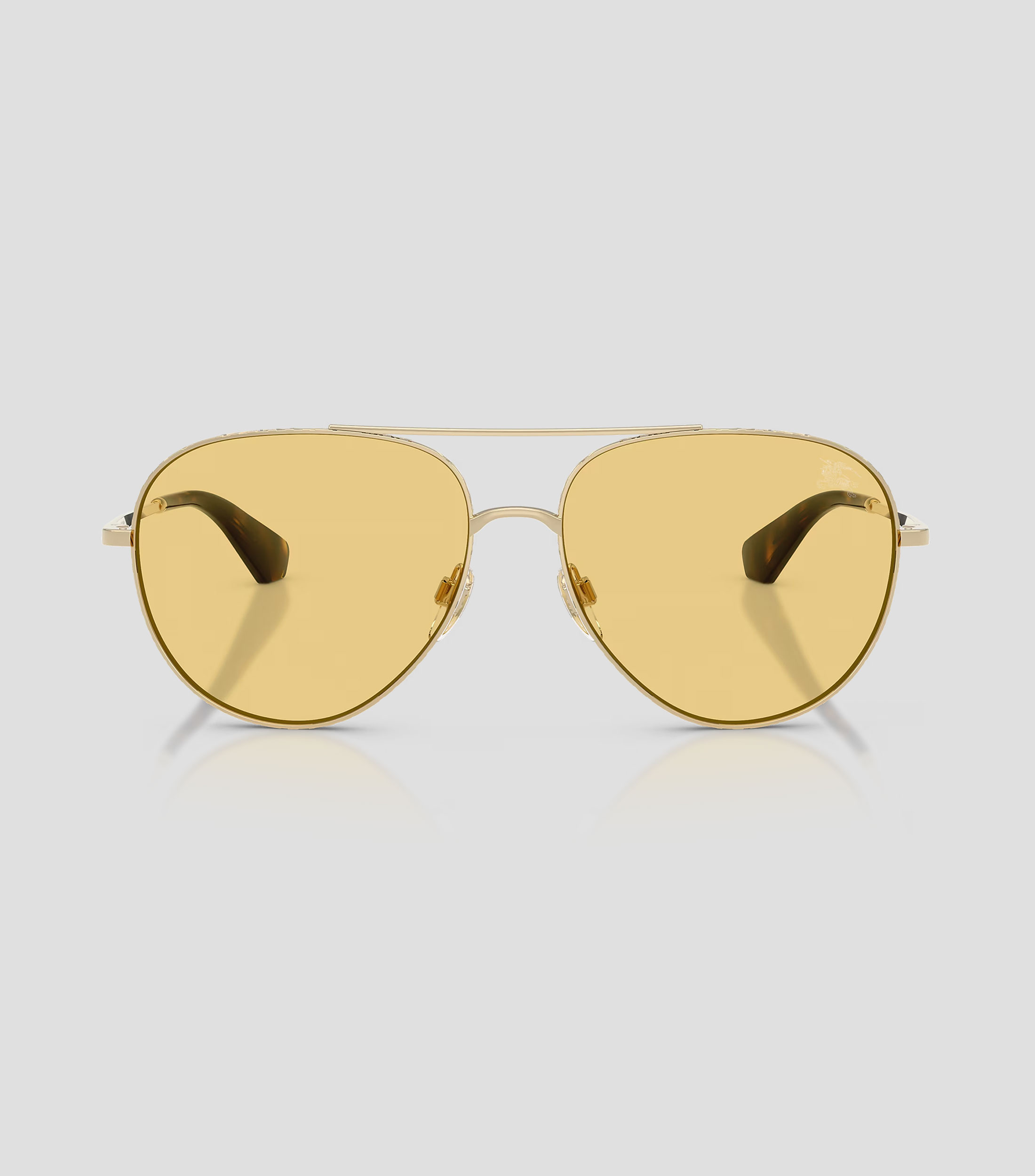 Lentes de sol aviador dorados Unisex